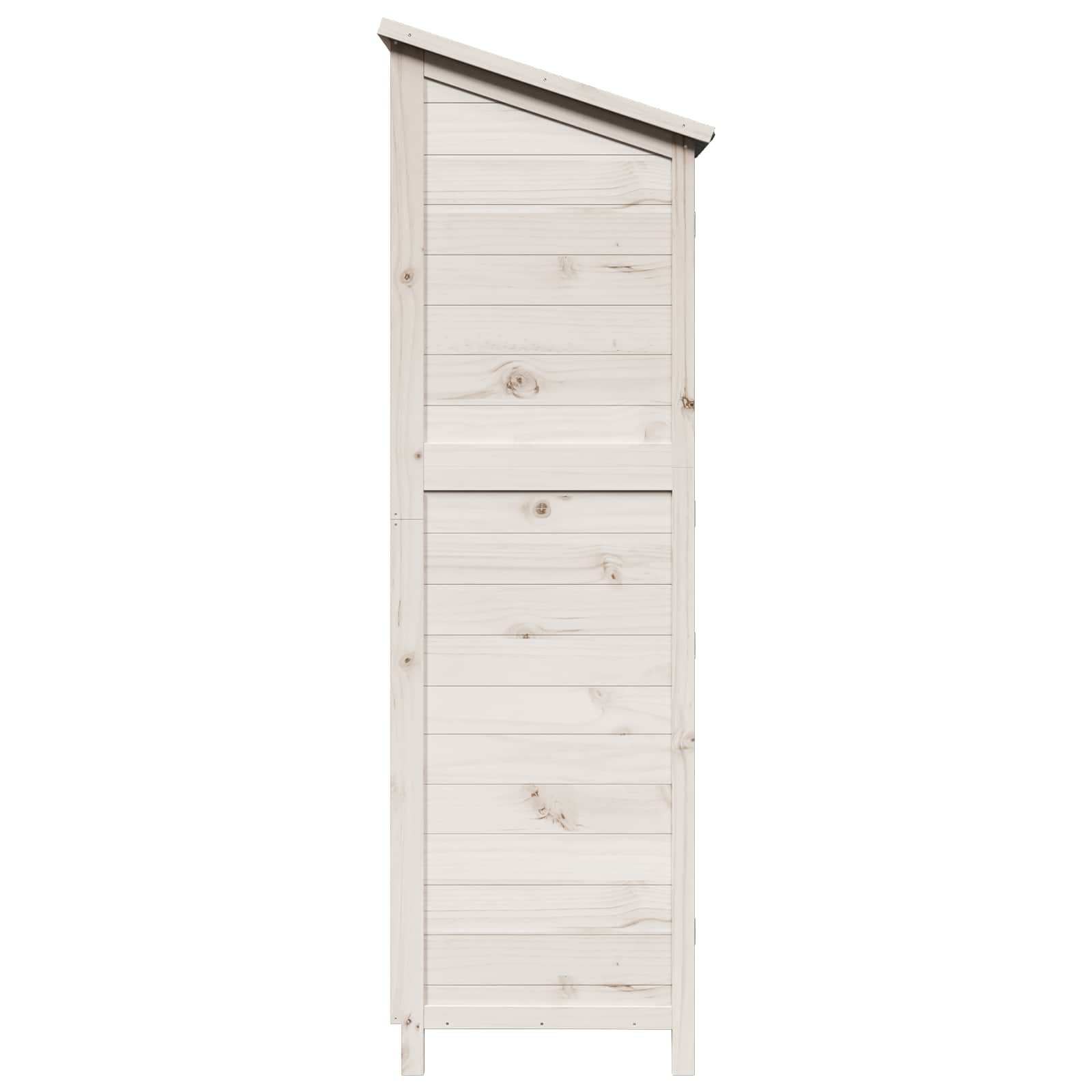 Sodo Sandėlys Balta 59 x 56 x 176 cm Kietasis pušinis medis