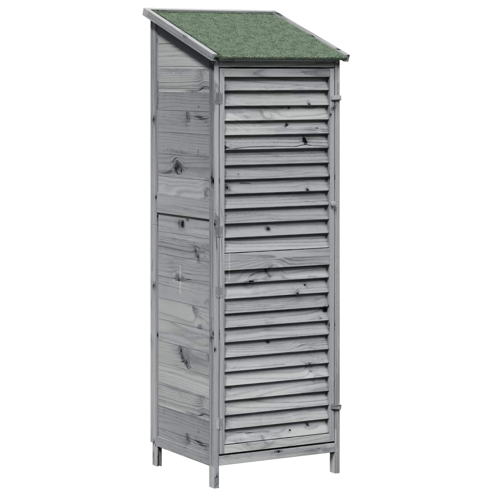 Sodo Sandėlys Pilka 59 x 56 x 176 cm Kietasis pušinis medis