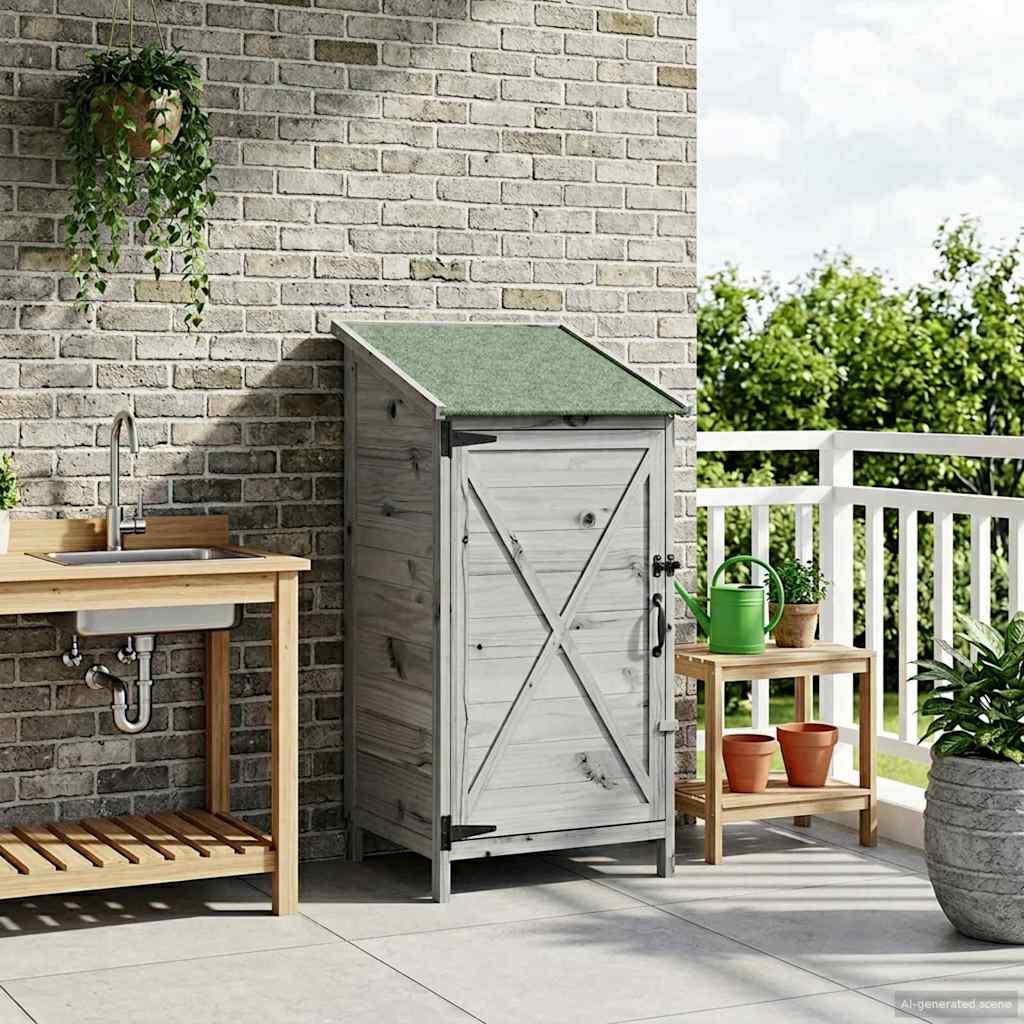 Sodo Sandėlys Pilka 59,5 x 56 x 113,5 cm Apdirbta mediena