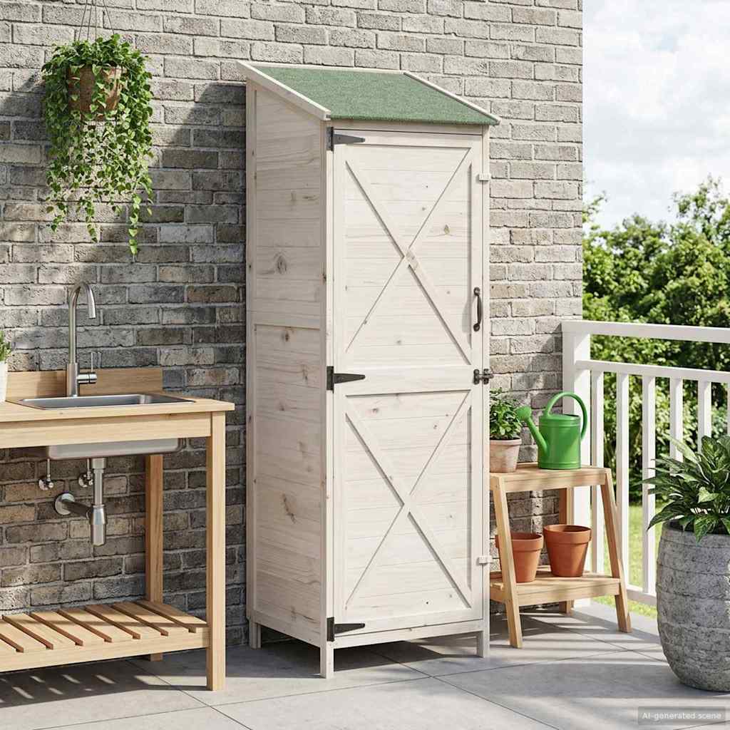 Sodo Sandėlys Balta 59,5 x 56 x 176,5 cm Apdirbta mediena