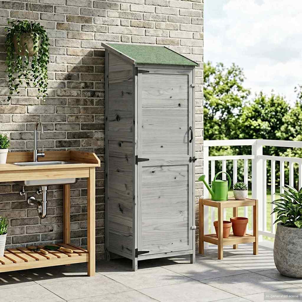 Sodo Sandėlys Pilka 59,5 x 56 x 176,5 cm Apdirbta mediena