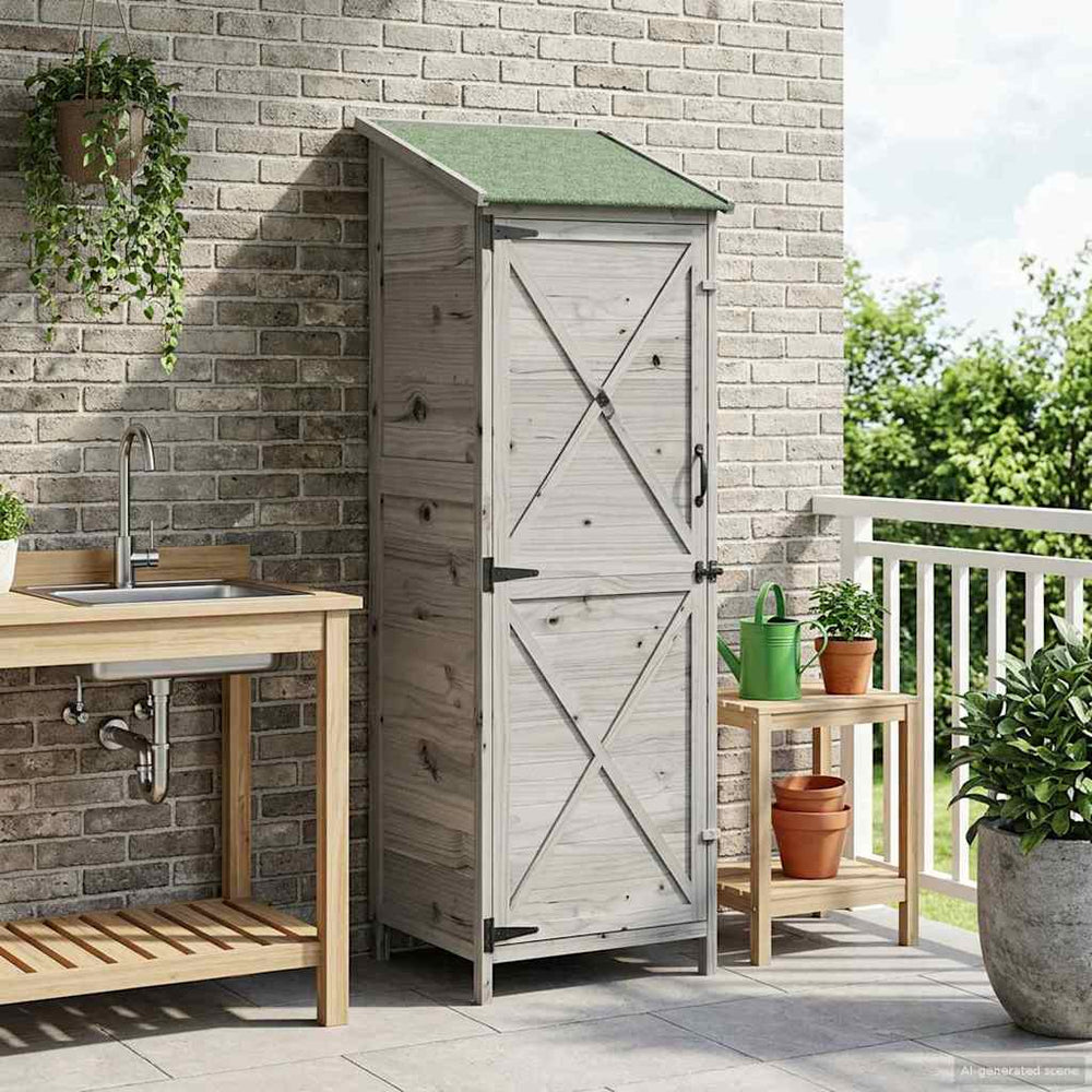 Sodo Sandėlys Pilka 59,5 x 56 x 176,5 cm Apdirbta mediena