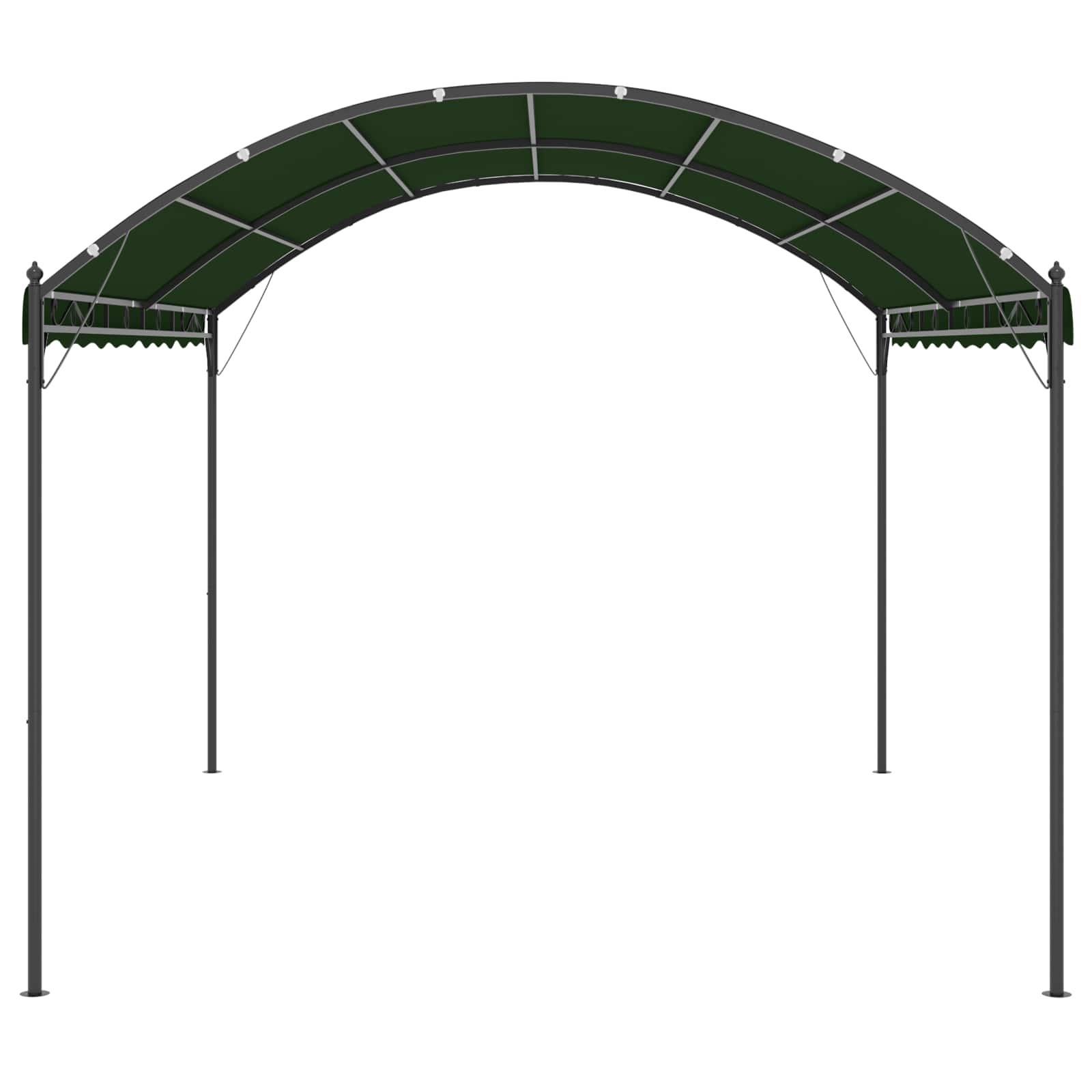 Pavėsinė 4 x 3 x 2,6 m Žalia Poliesteris ir plienas