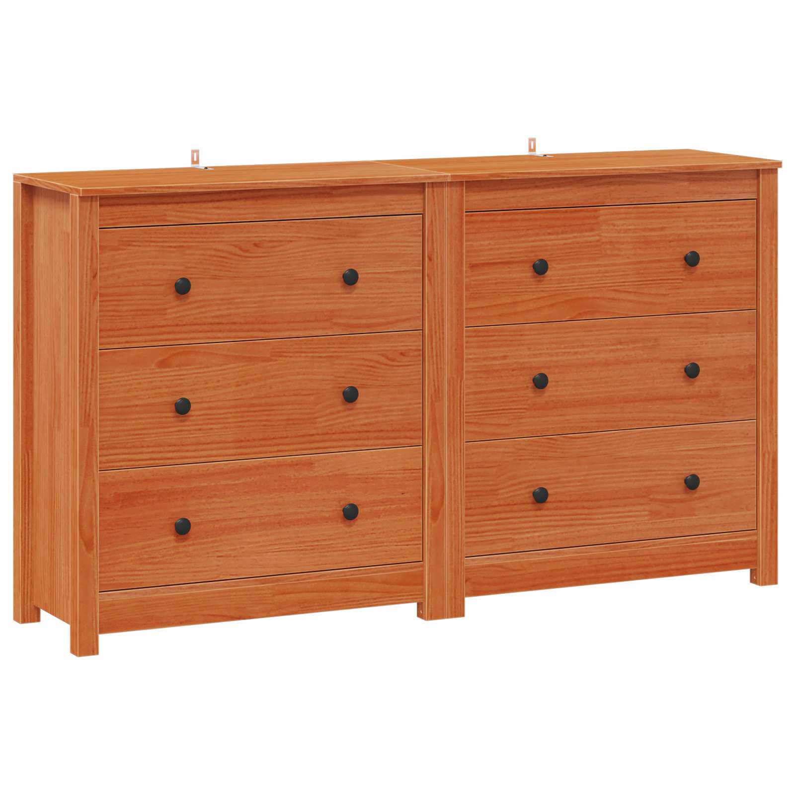 Kabalas 2 pcs Vaško Ruda 140 x 35 x 80 cm Tvirtas pušies medis