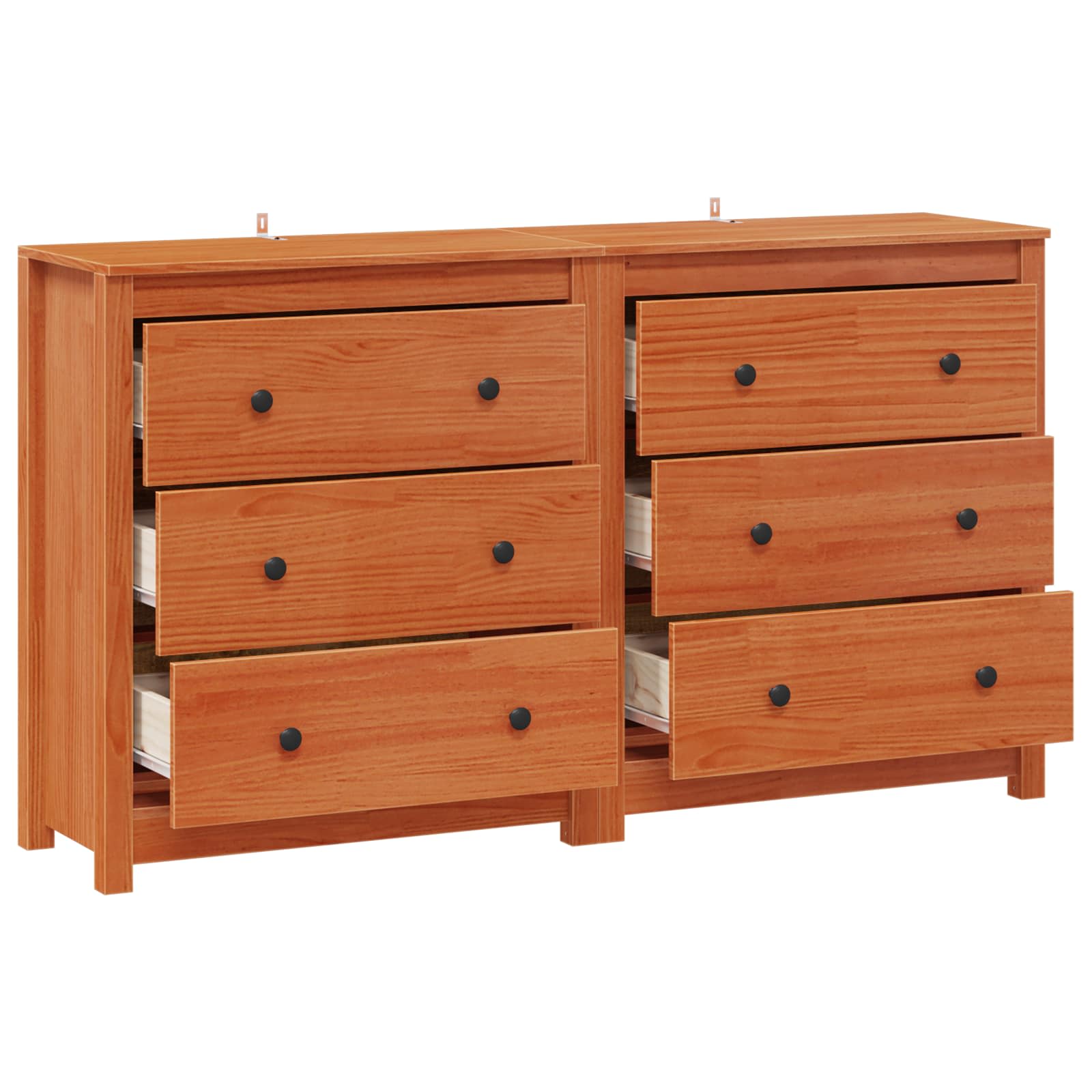Kabalas 2 pcs Vaško Ruda 140 x 35 x 80 cm Tvirtas pušies medis