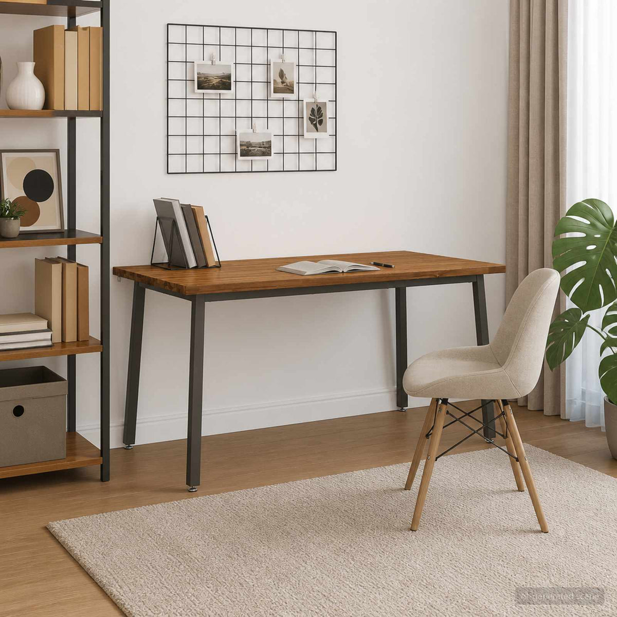 Kvadratinis valgomojo stalas 160 x 70 x 75 cm Natūrali