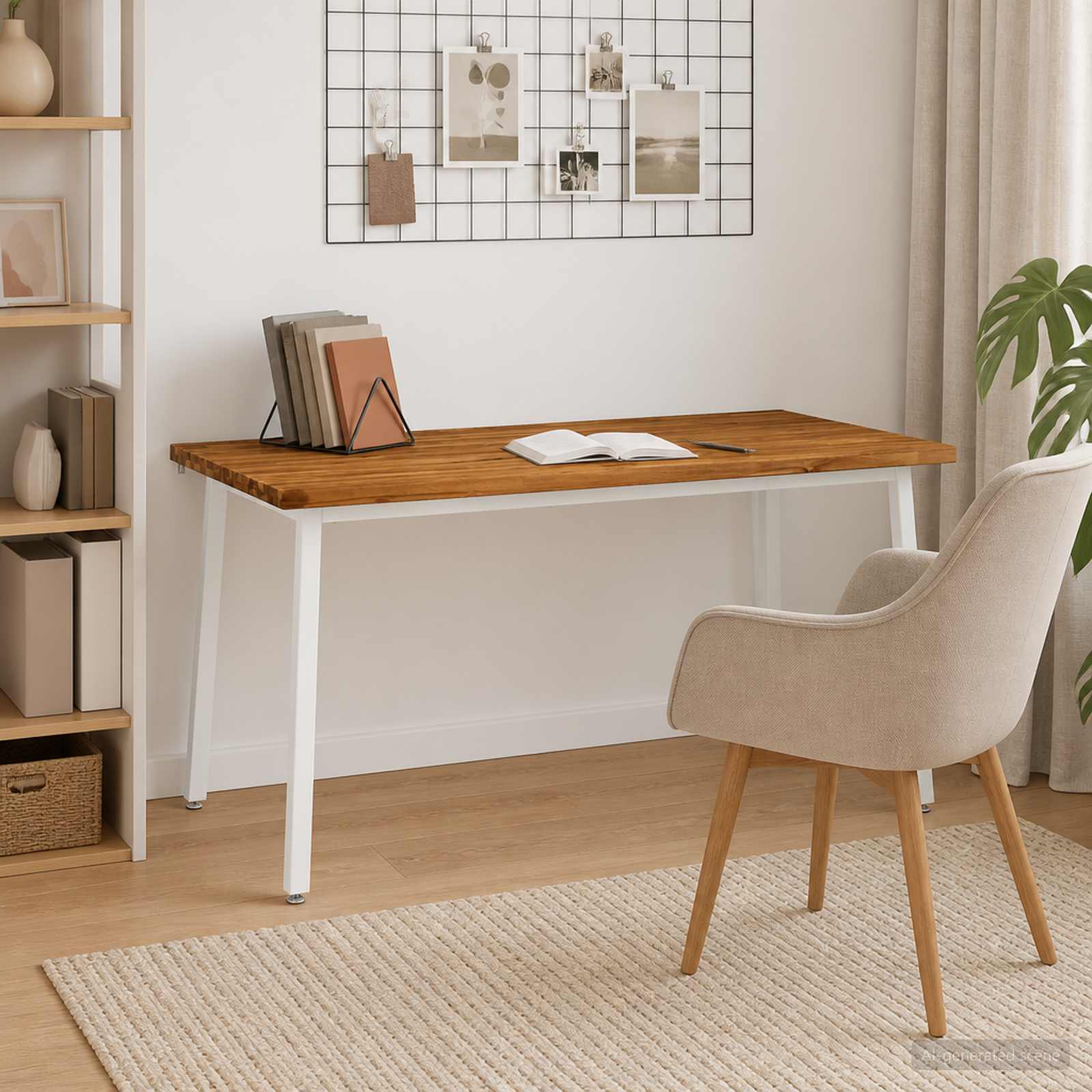 Kvadratinis valgomojo stalas 160 x 80 x 75 cm Natūrali