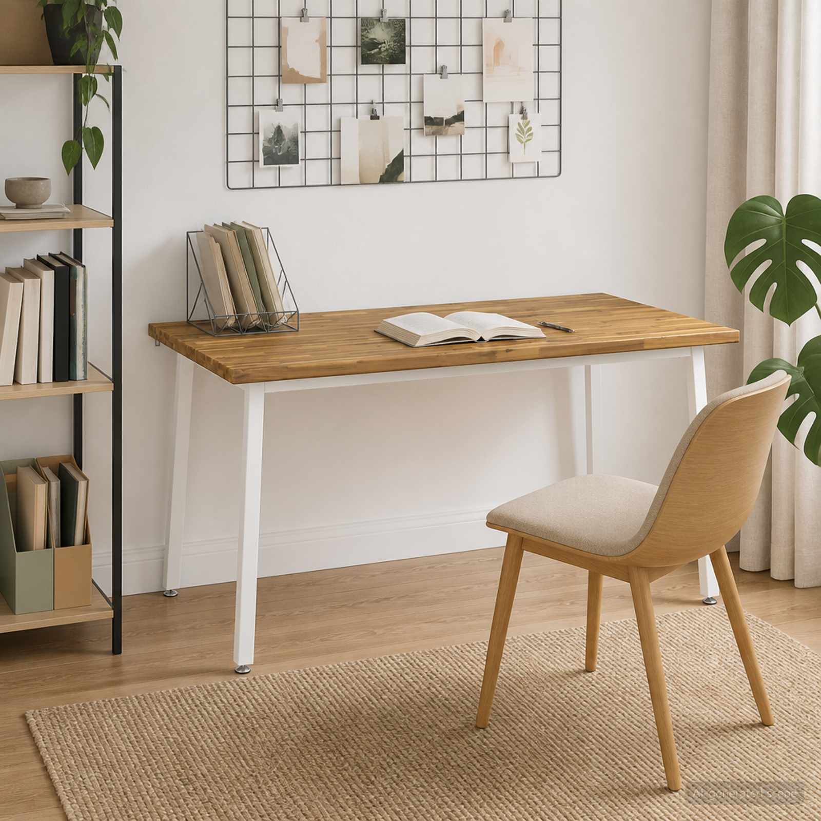 Kvadratinis valgomojo stalas 160 x 70 x 75 cm Balta