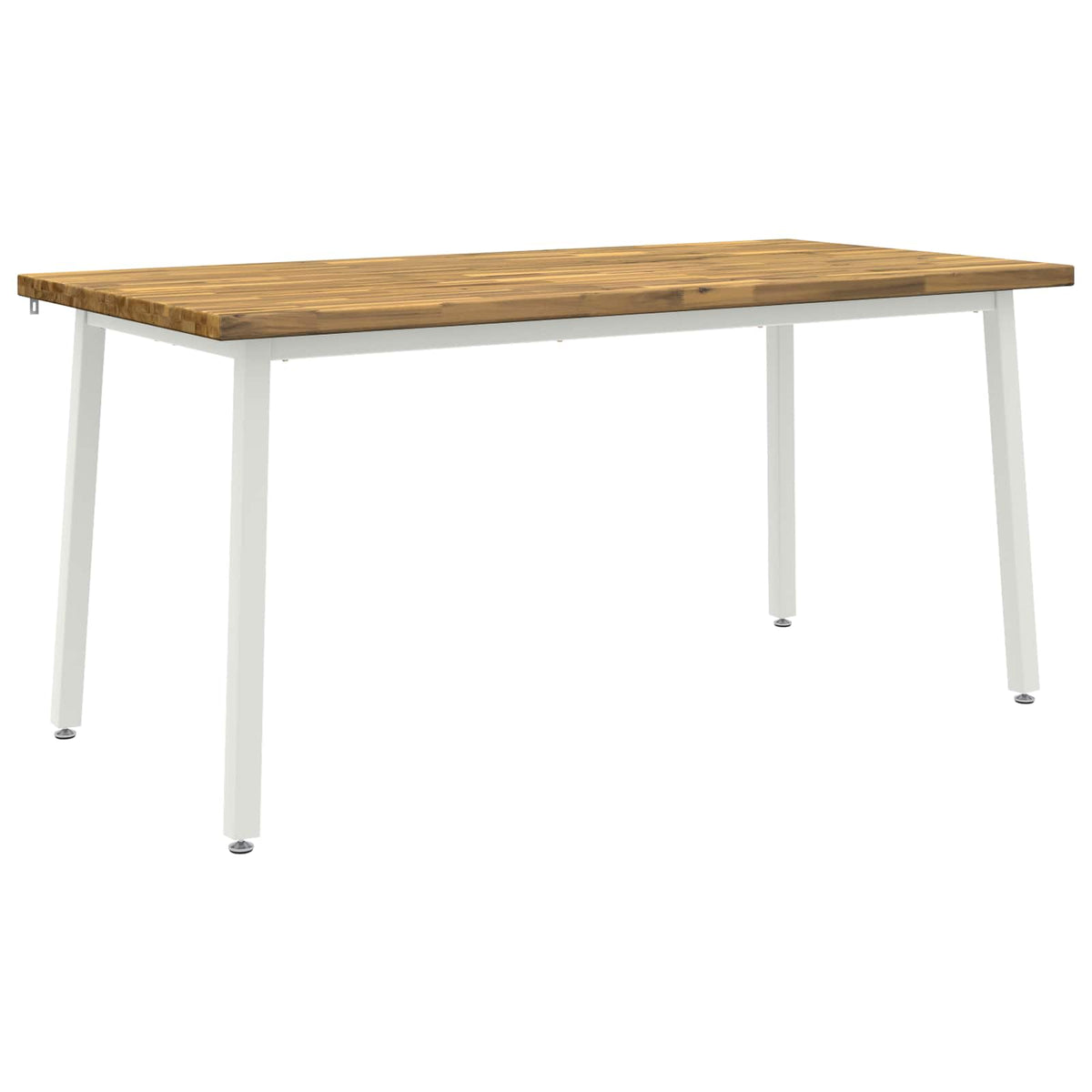 Kvadratinis valgomojo stalas 160 x 80 x 75 cm Balta