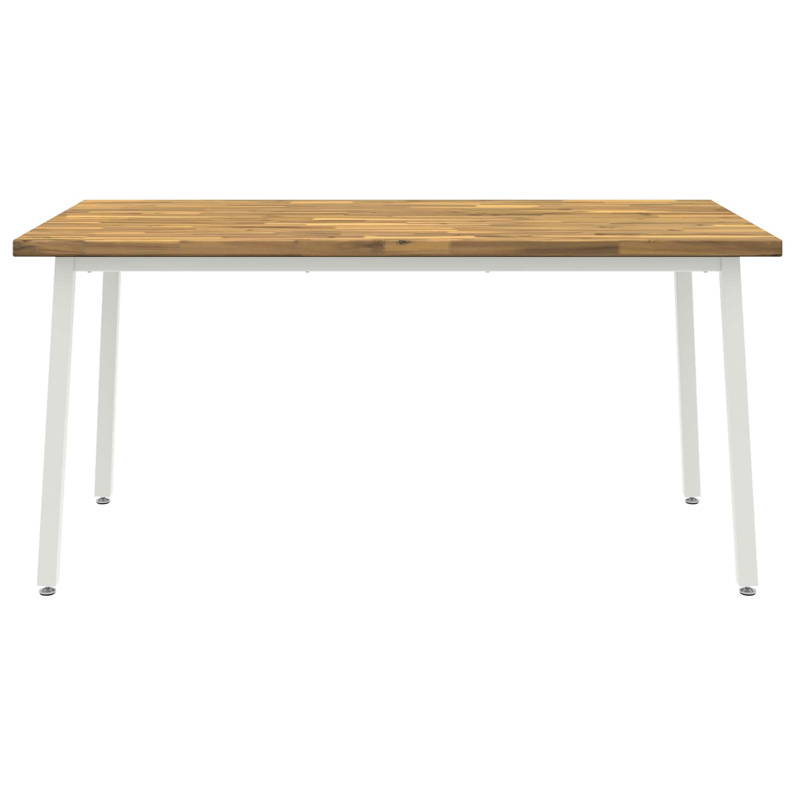 Kvadratinis valgomojo stalas 160 x 80 x 75 cm Balta