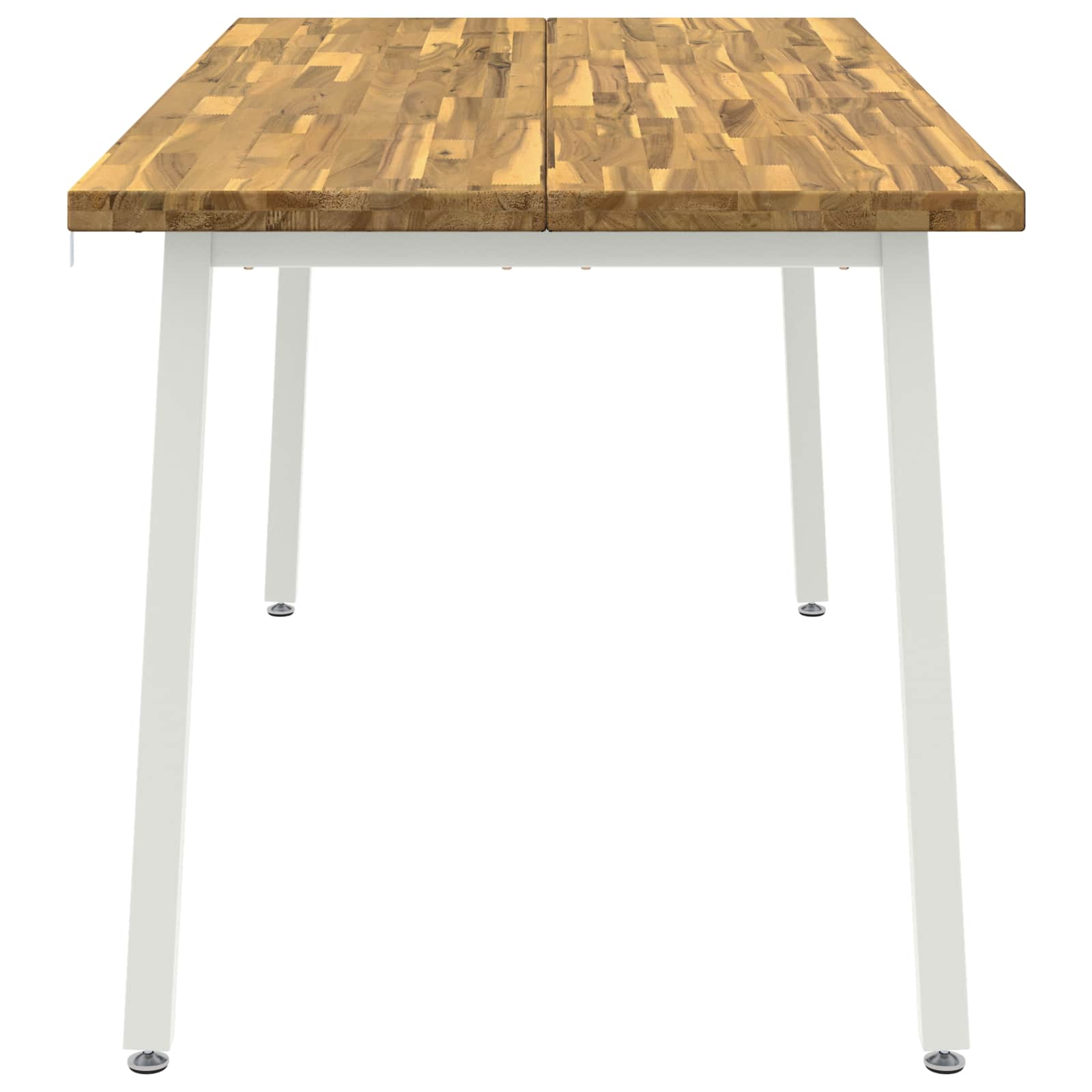 Kvadratinis valgomojo stalas 160 x 80 x 75 cm Balta
