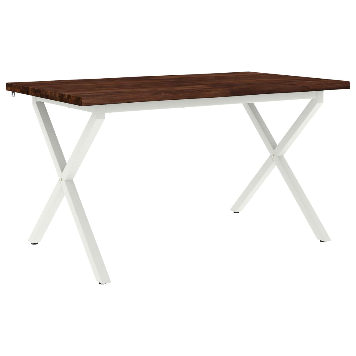 Gyvas kraštas valgomojo stalas 140 x 80 x 75 cm Tamsiai rudas