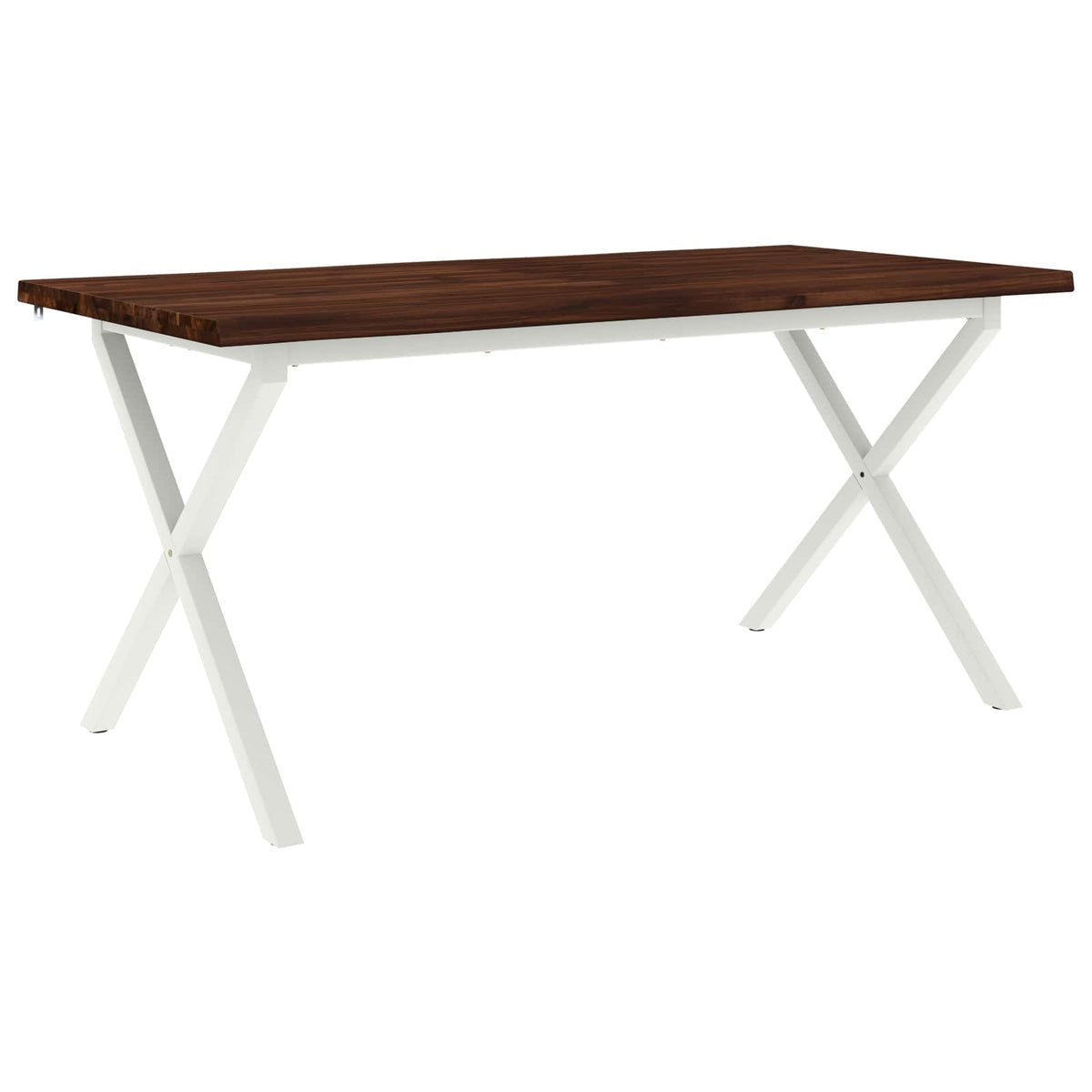 Gyvas kraštas valgomojo stalas 160 x 80 x 75 cm Tamsiai rudas