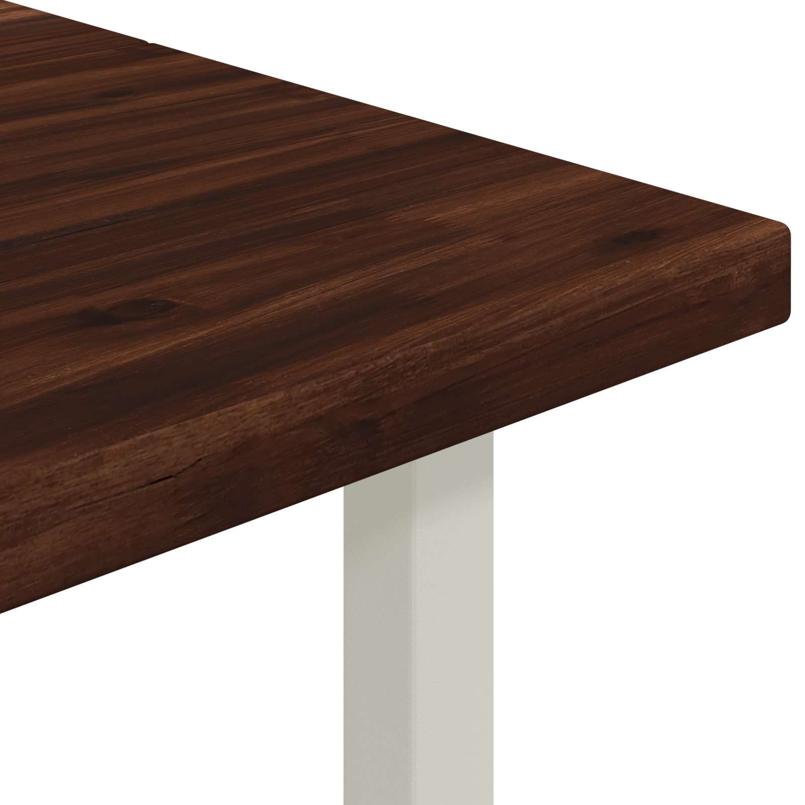 Kvadratinis valgomojo stalas 160 x 70 x 75 cm Tamsiai rudas