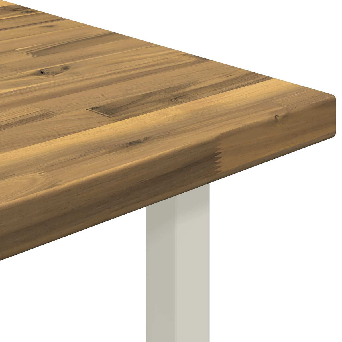 Kvadratinis valgomojo stalas 160 x 70 x 75 cm Balta