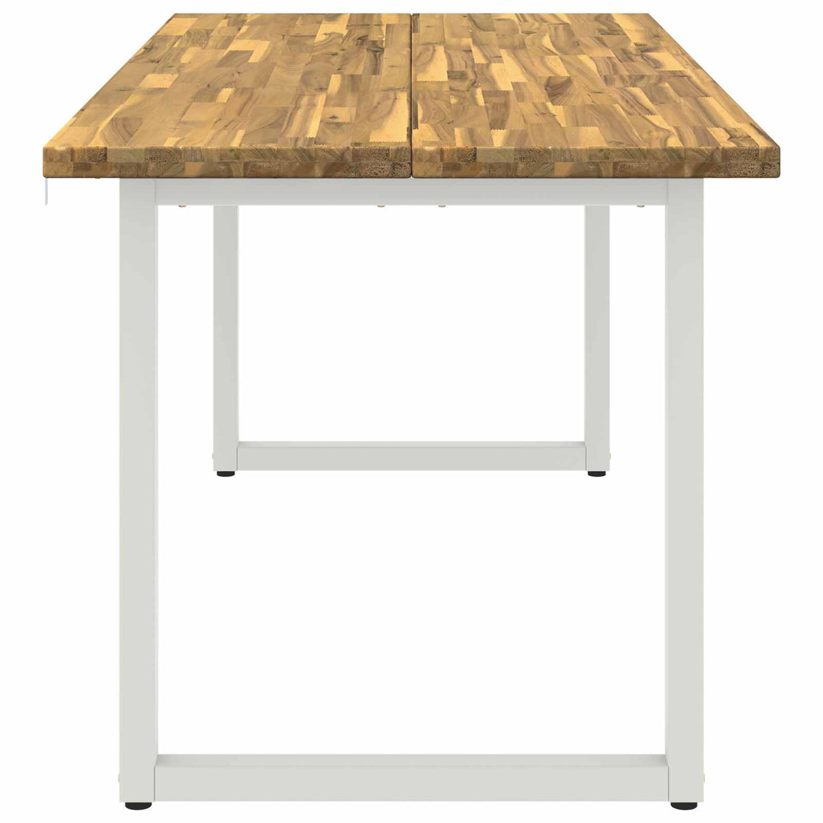 Kvadratinis valgomojo stalas 160 x 70 x 75 cm Balta