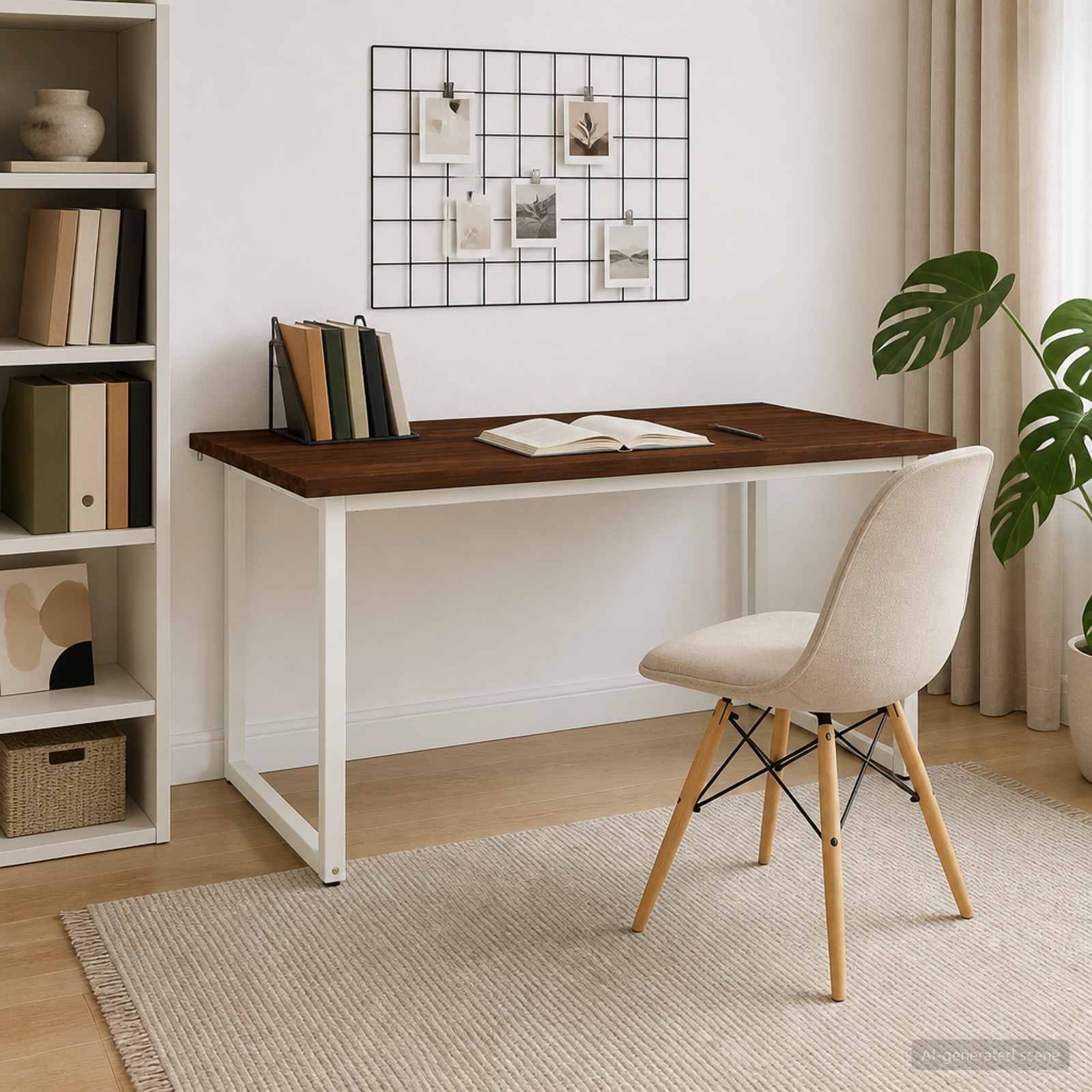 Kvadratinis valgomojo stalas 160 x 70 x 75 cm Tamsiai rudas