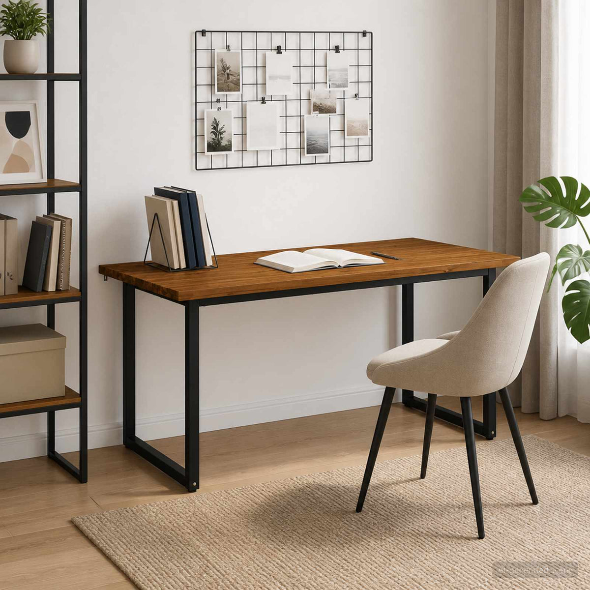 Kvadratinis valgomojo stalas 160 x 70 x 75 cm Natūrali