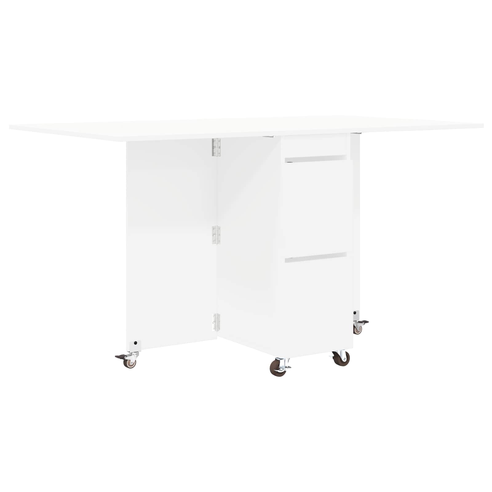 Valgomojo stalas 2 pcs 140 x 80 x 77 cm Apdirbta mediena Balta