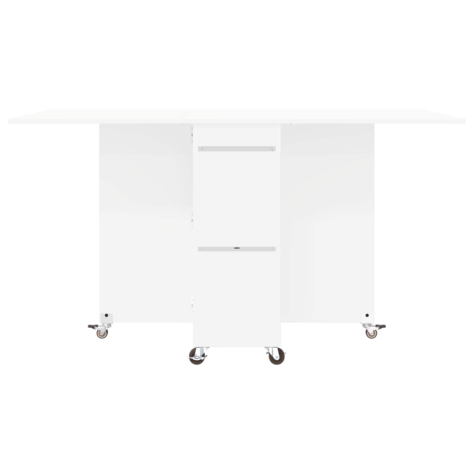 Valgomojo stalas 2 pcs 140 x 80 x 77 cm Apdirbta mediena Balta