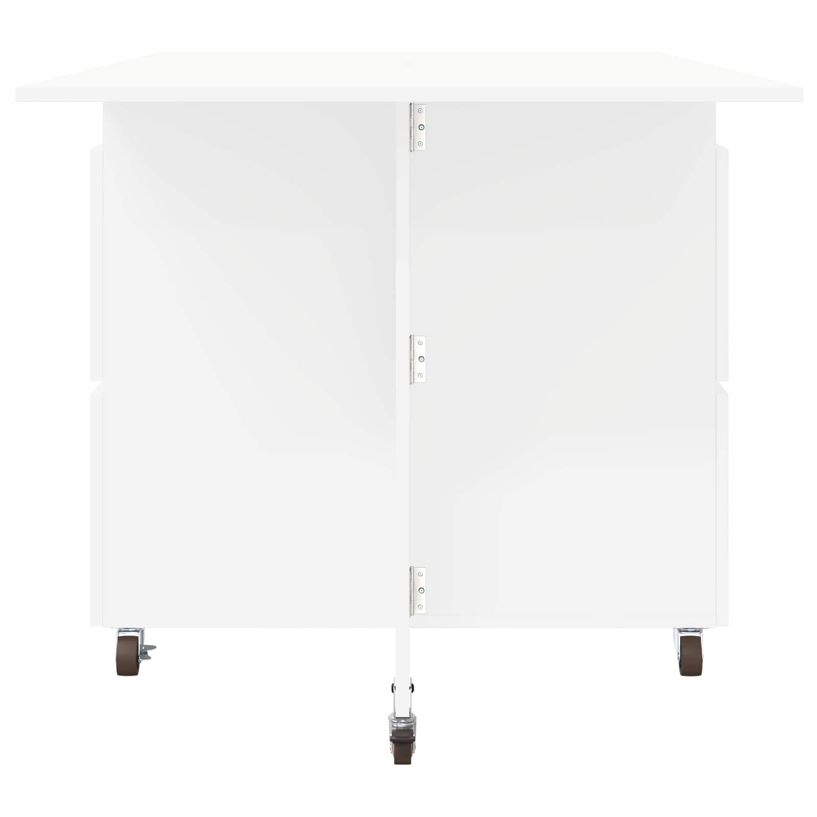 Valgomojo stalas 2 pcs 140 x 80 x 77 cm Apdirbta mediena Balta