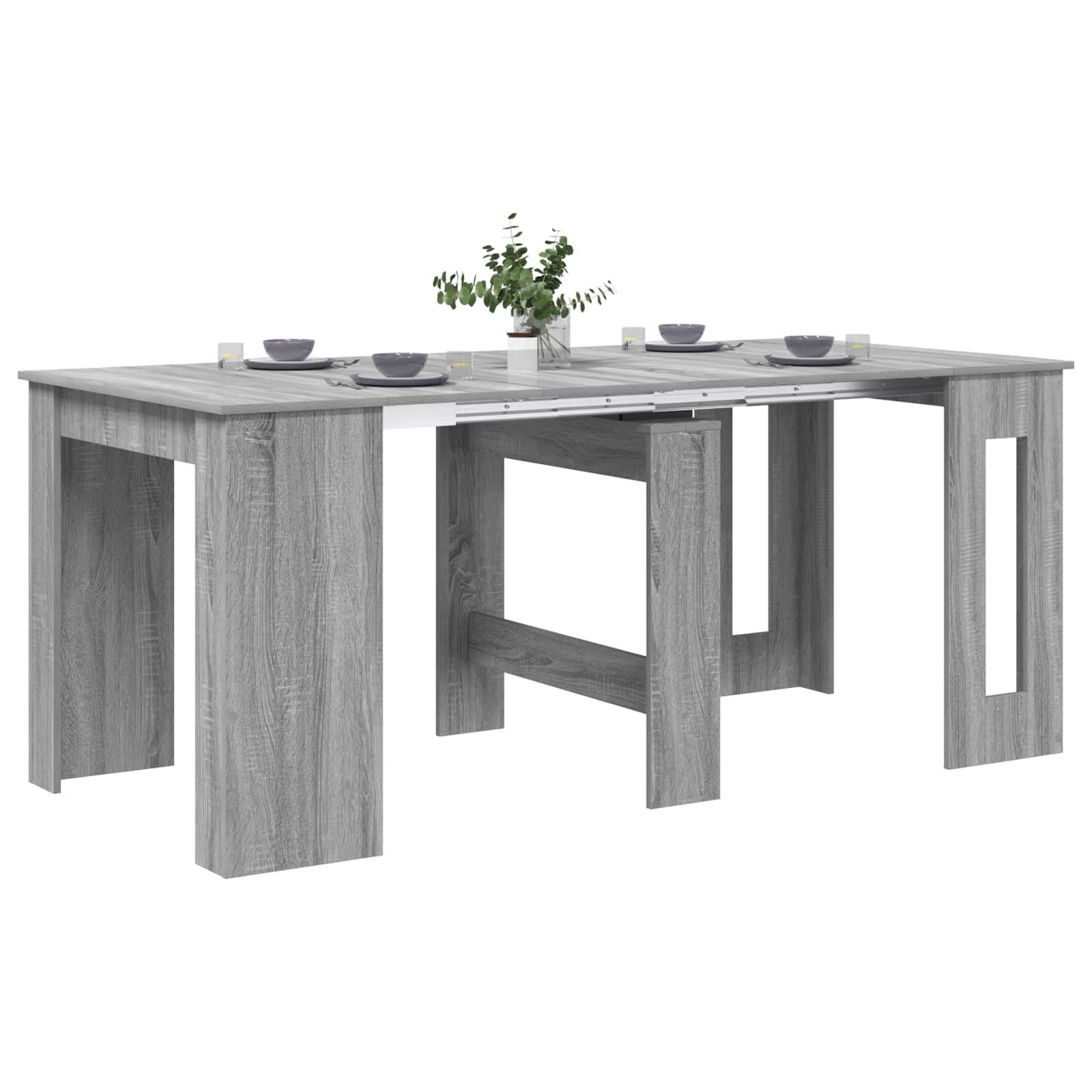 Valgomojo stalas 180 x 85 x 75 cm Apdirbta mediena Pilka Sonoma