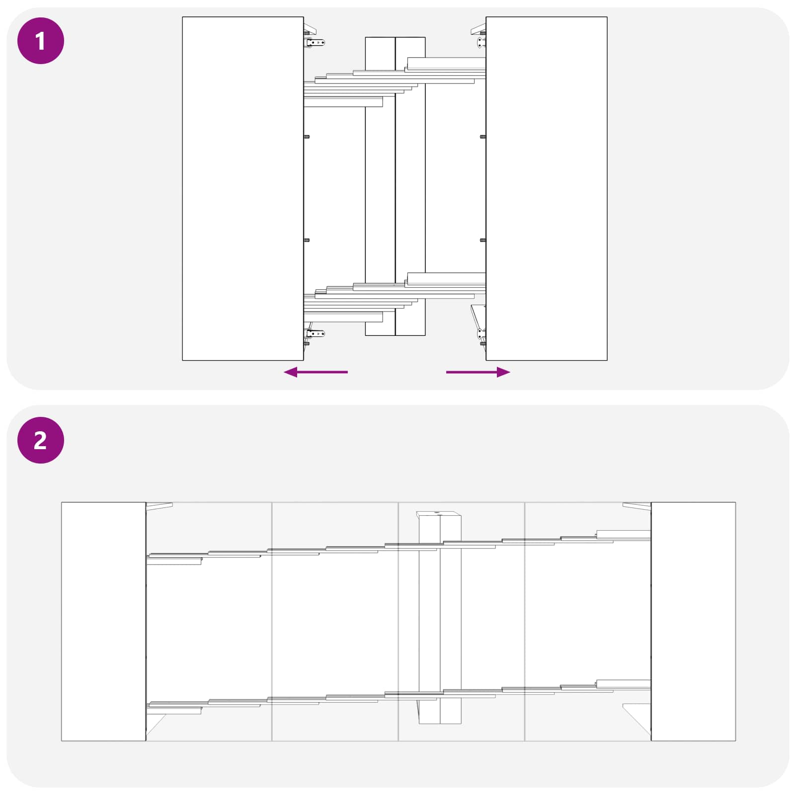 Valgomojo stalas 240 x 85 x 75 cm Apdirbta mediena Pilka Sonoma