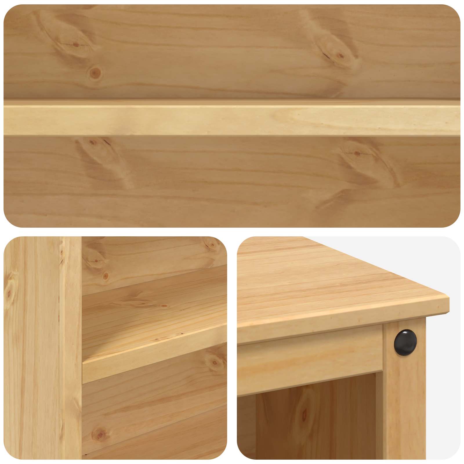 Virtuvės vežimėlis 2 pcs Medaus vaškas 112 x 77 x 91,5 cm