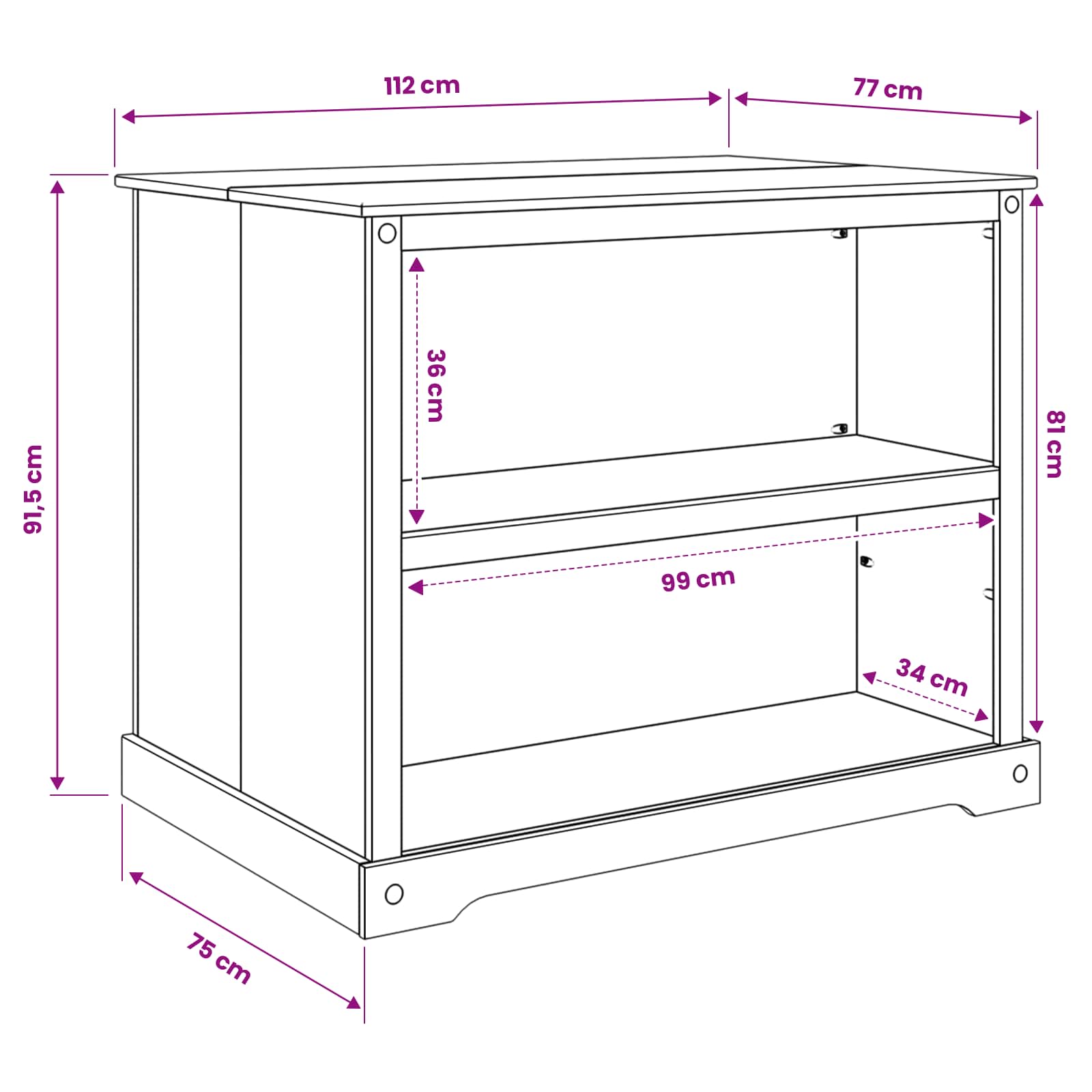 Virtuvės vežimėlis 2 pcs Medaus vaškas 112 x 77 x 91,5 cm