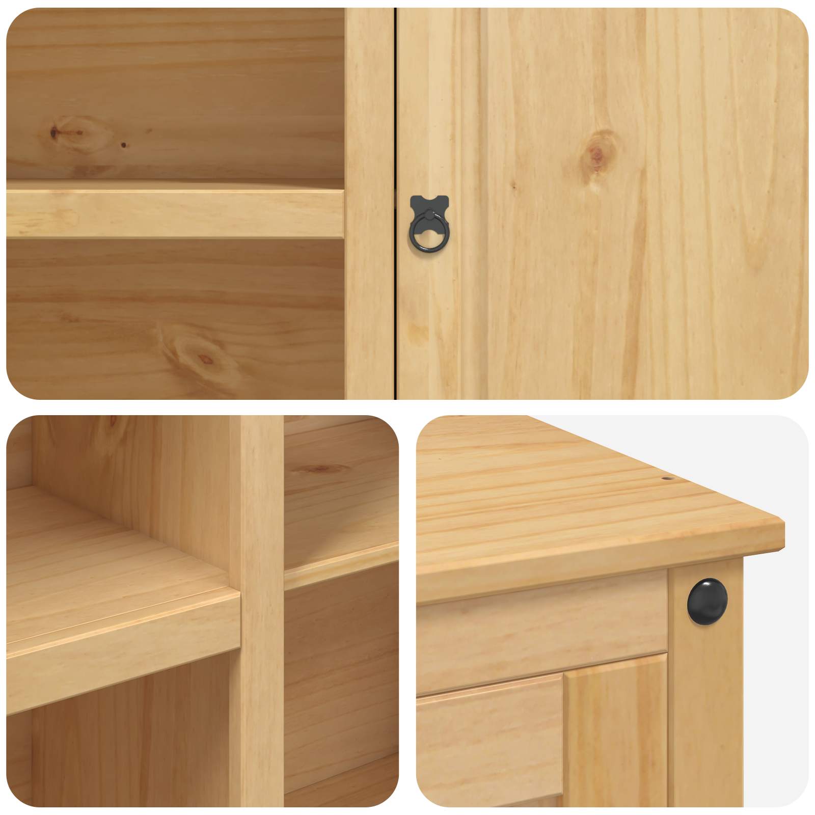 Virtuvės vežimėlis 2 pcs Medaus vaškas 112 x 77 x 91,5 cm