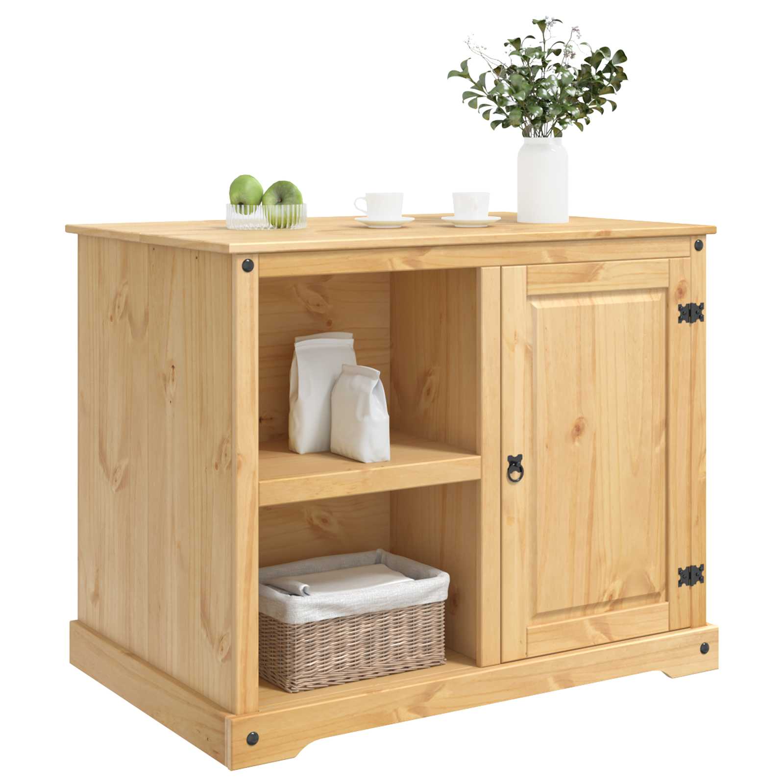 Virtuvės vežimėlis 2 pcs Medaus vaškas 112 x 77 x 91,5 cm