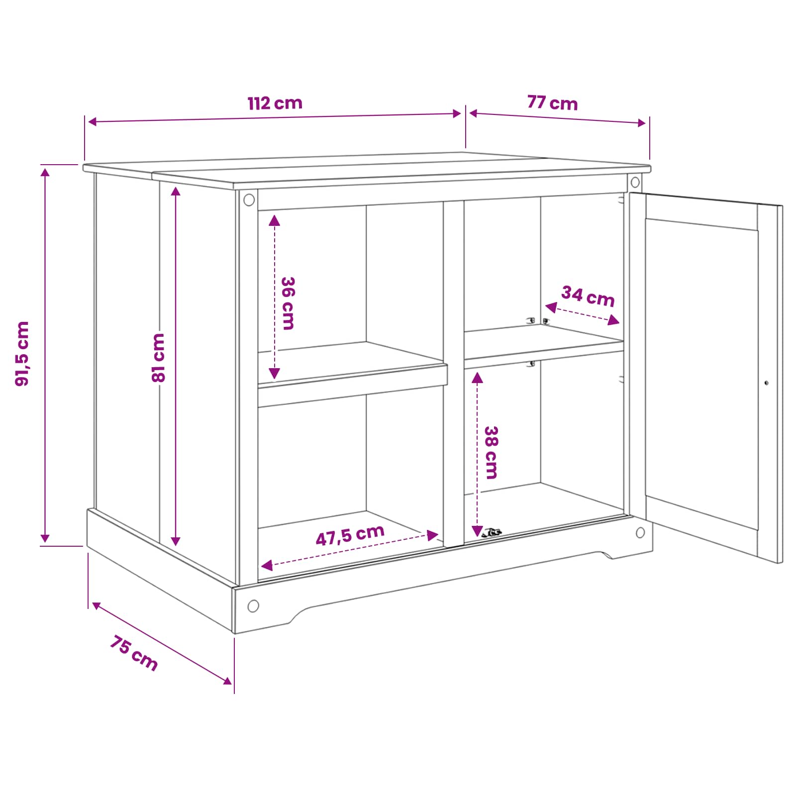 Virtuvės vežimėlis 2 pcs Medaus vaškas 112 x 77 x 91,5 cm