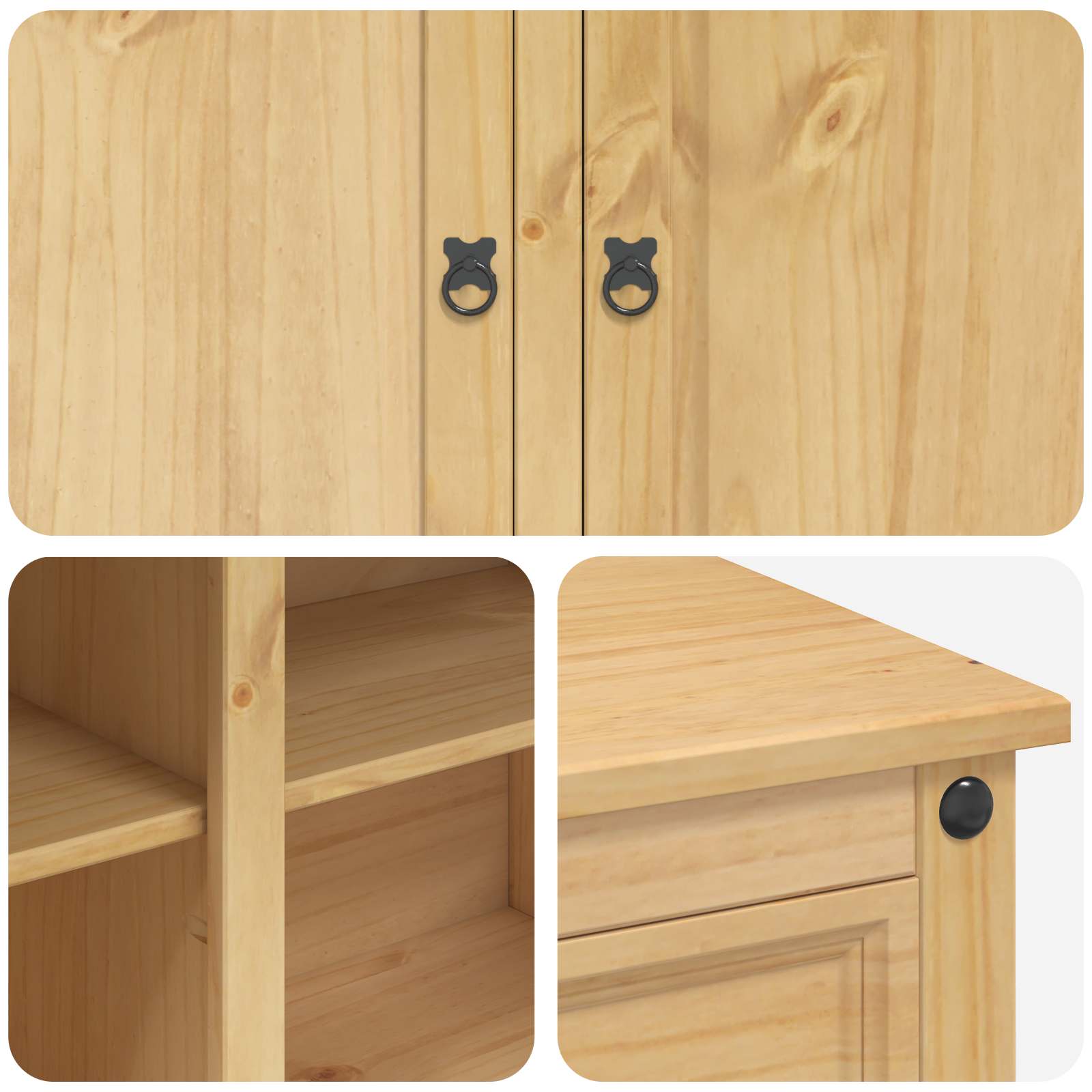 Virtuvės vežimėlis 2 pcs Medaus vaškas 112 x 70 x 91,5 cm