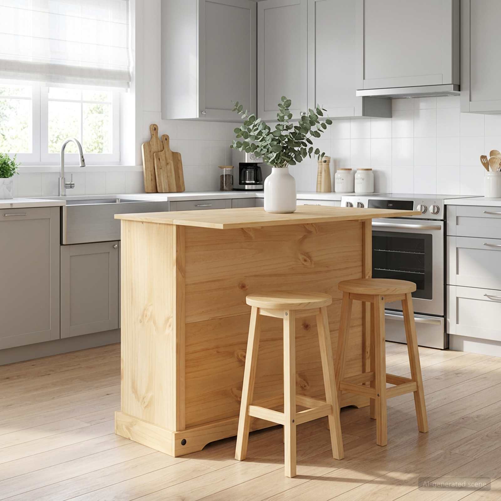 Virtuvės vežimėlis 2 pcs Medaus vaškas 112 x 70 x 91,5 cm