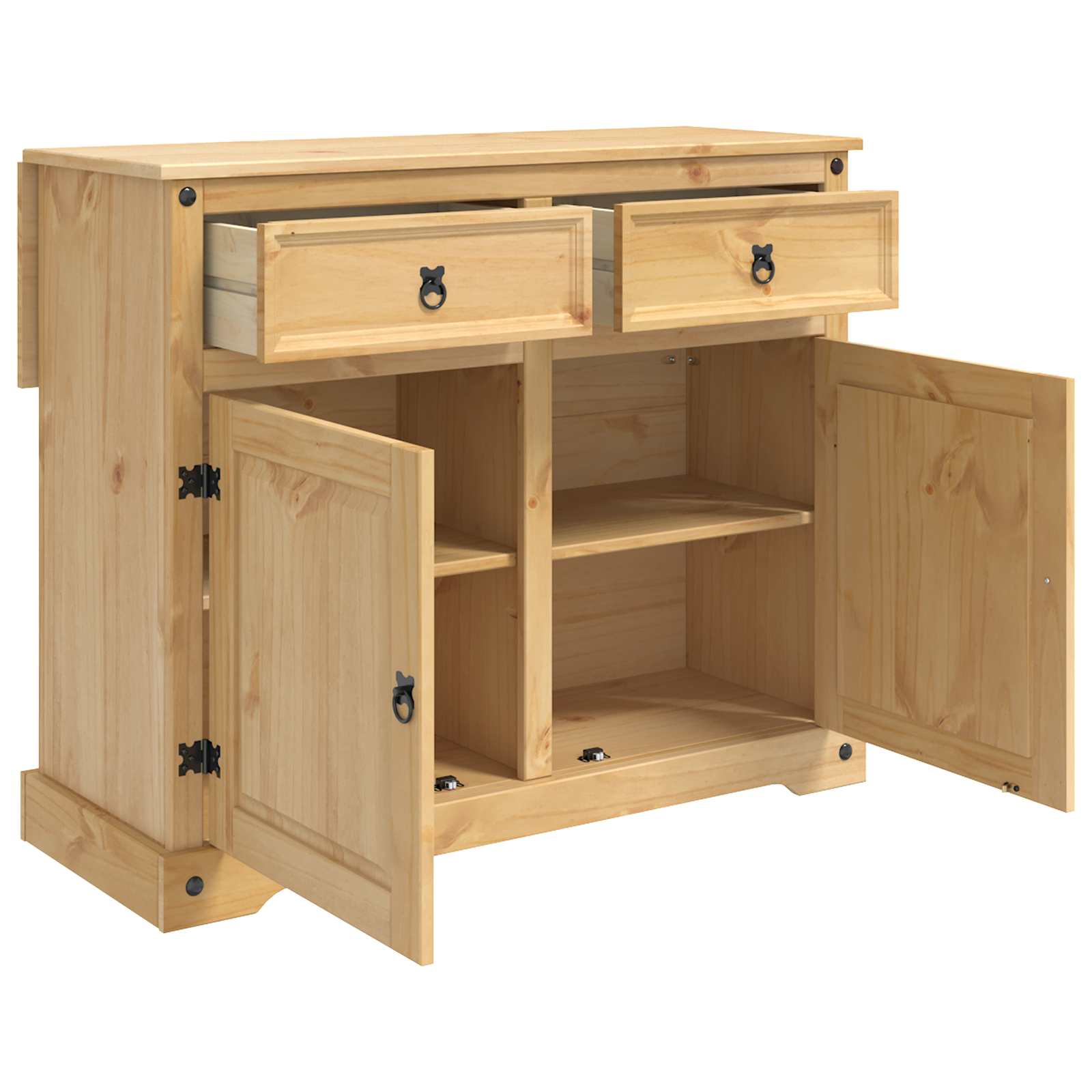 Virtuvės vežimėlis 2 pcs Medaus vaškas 112 x 70 x 91,5 cm