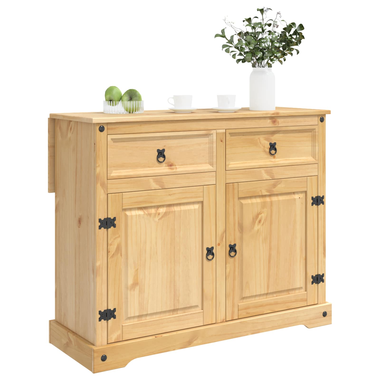 Virtuvės vežimėlis 2 pcs Medaus vaškas 112 x 70 x 91,5 cm