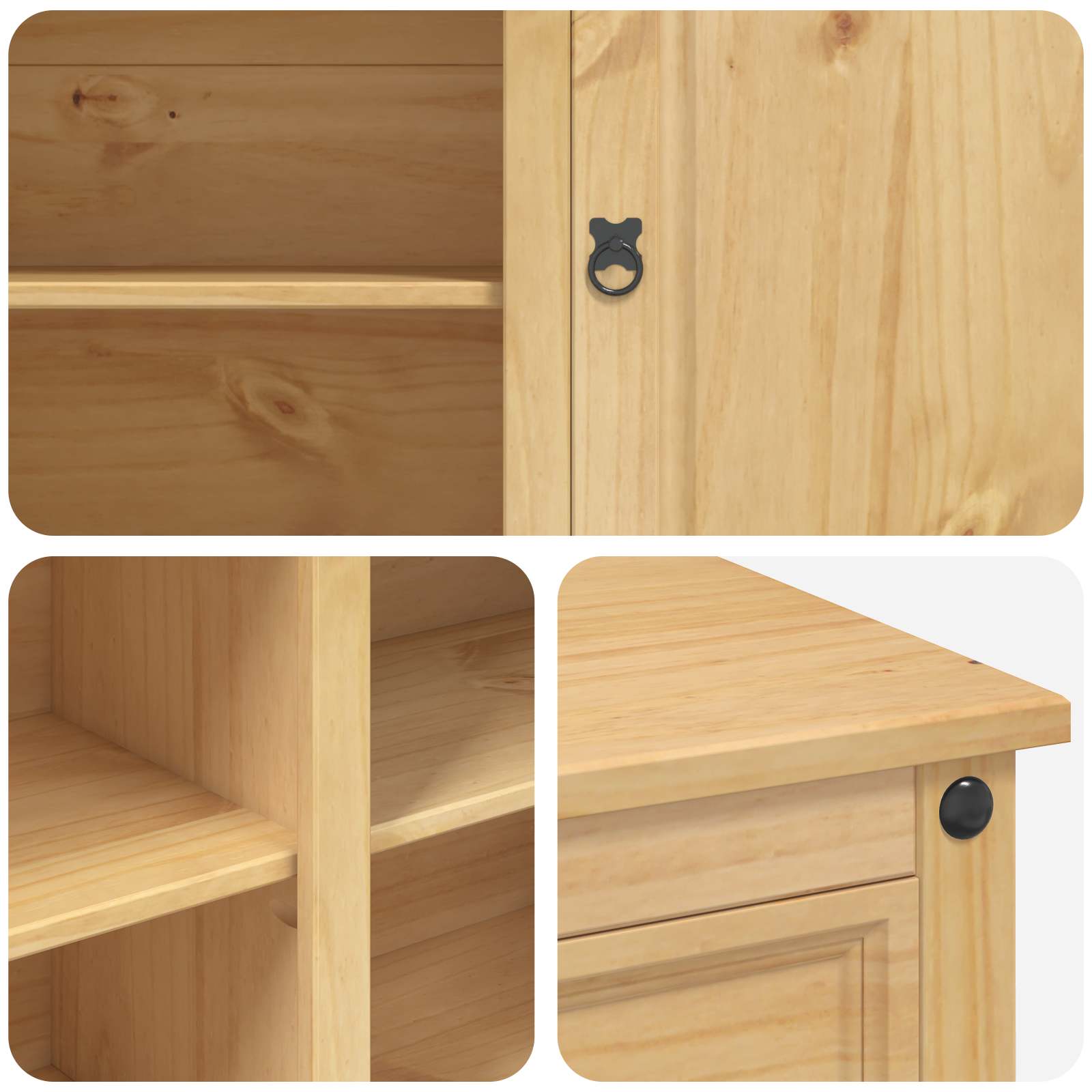 Virtuvės vežimėlis 2 pcs Medaus vaškas 112 x 70 x 91,5 cm
