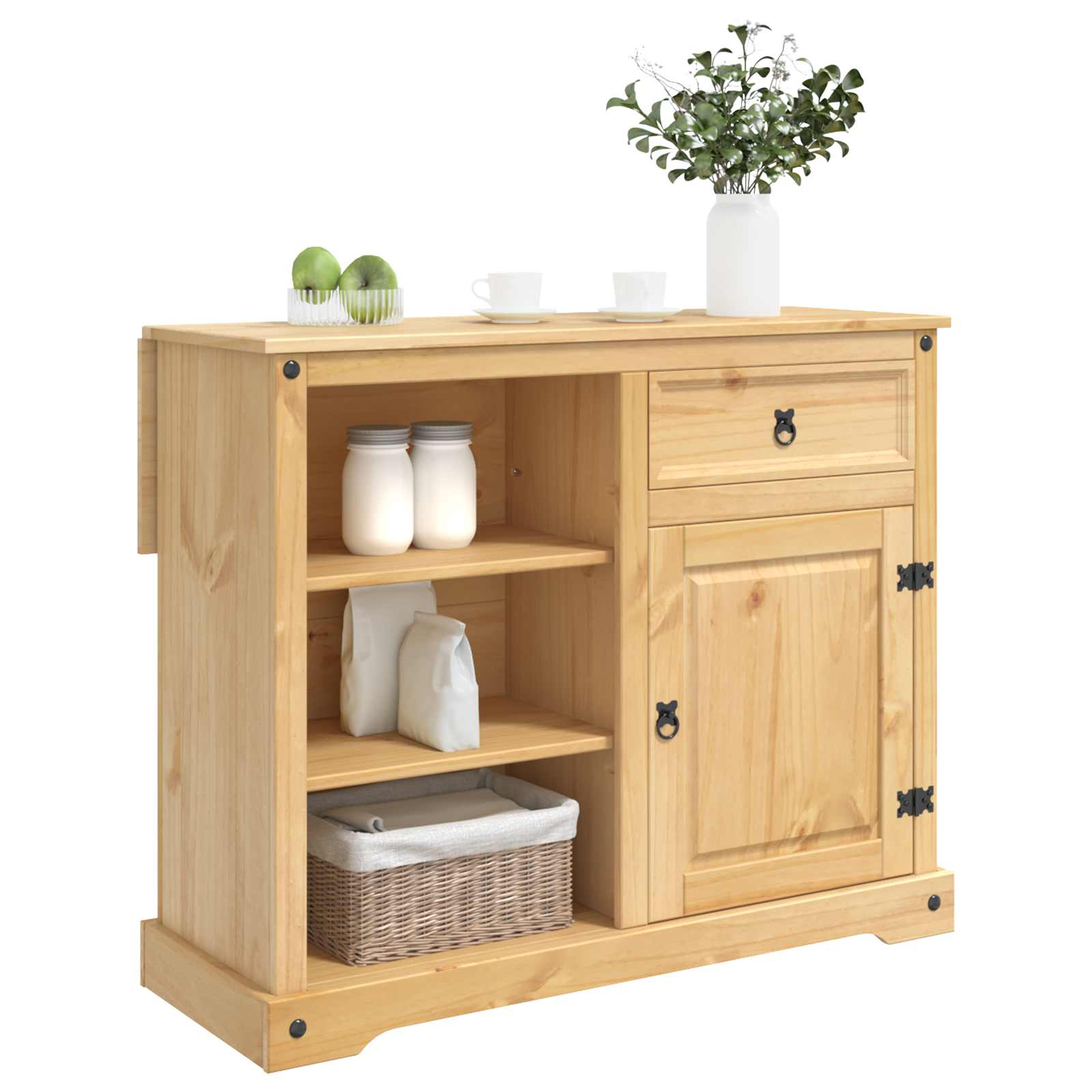 Virtuvės vežimėlis 2 pcs Medaus vaškas 112 x 70 x 91,5 cm