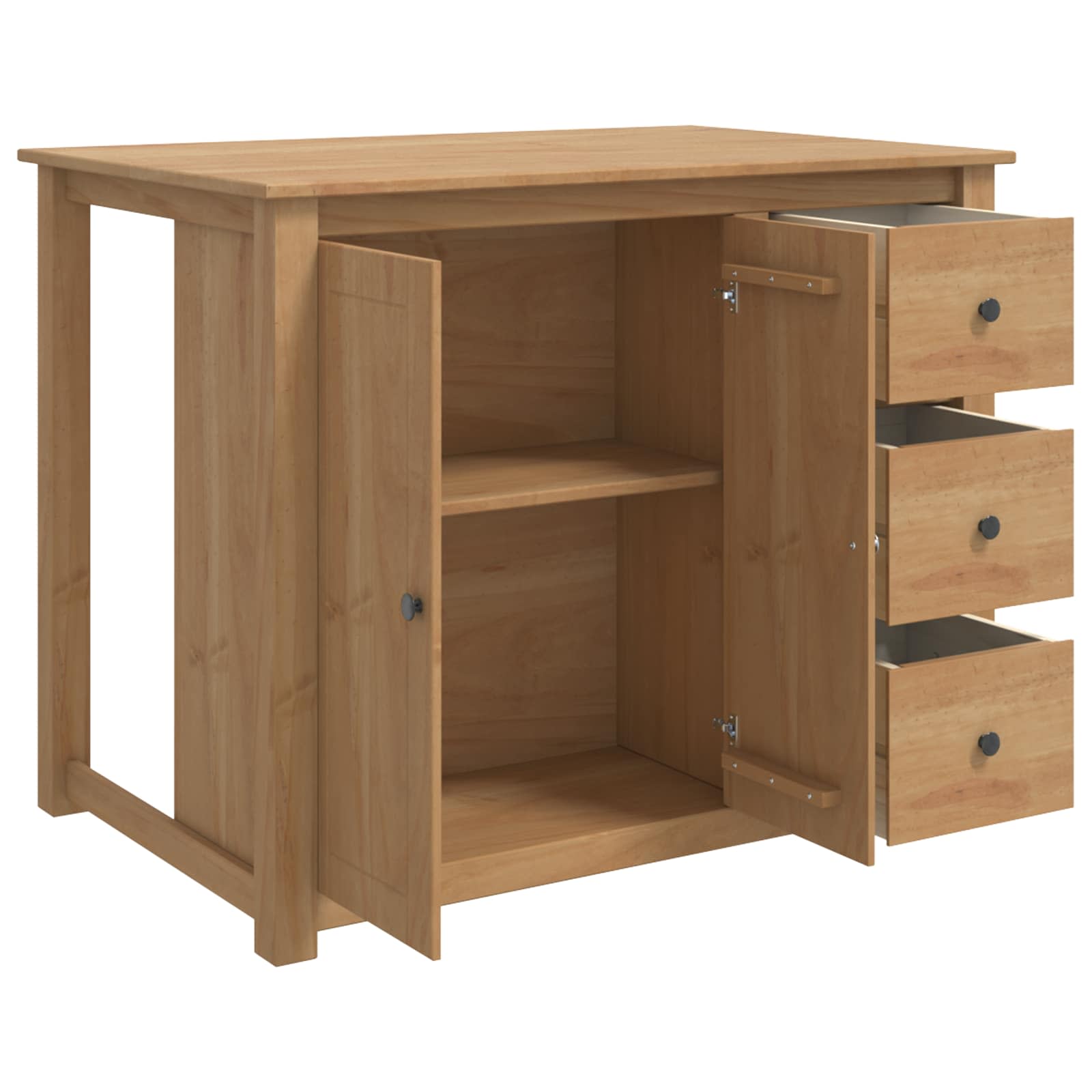 Virtuvės vežimėlis PANAMA 2 pcs Medaus vaškas 112 x 77 x 90 cm