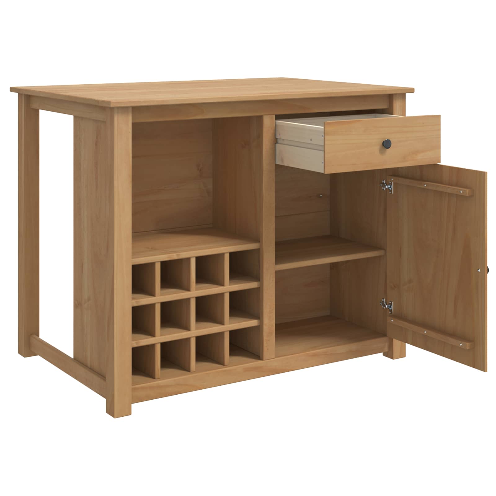 Virtuvės vežimėlis PANAMA 2 pcs Medaus vaškas 112 x 77 x 90 cm