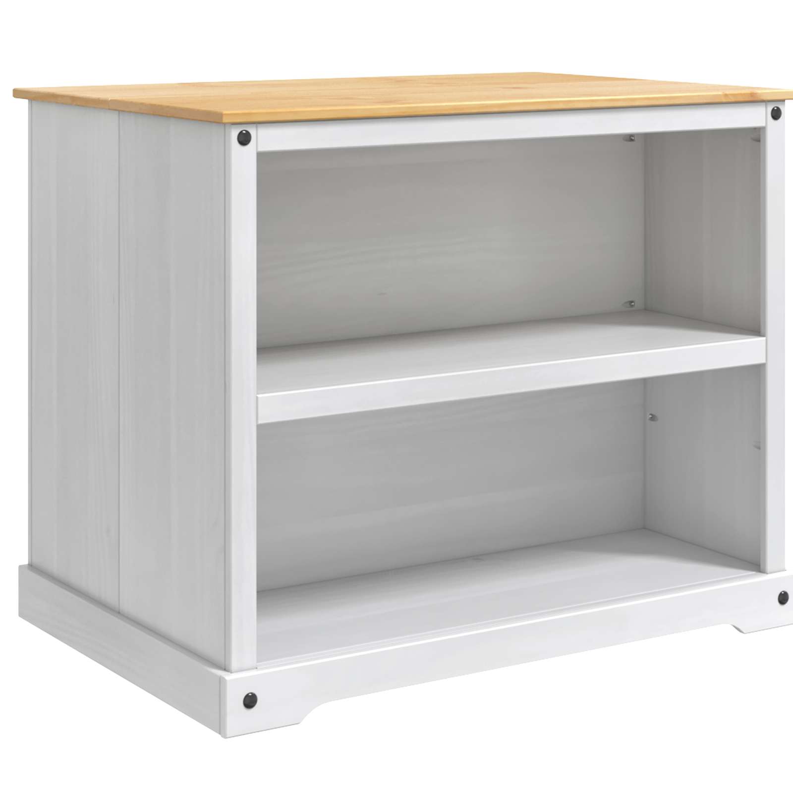 Virtuvės salos komplektas 3 pcs Balta ir medaus vašku