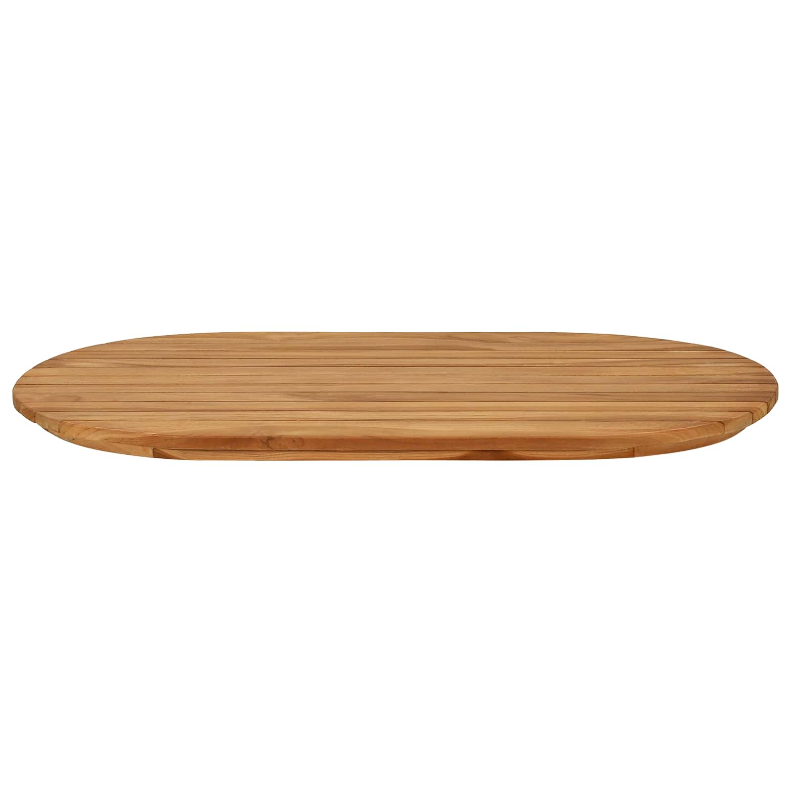 Stalo viršus 80 x 40 x 3,5 cm Ovalo Kieto teka medžio Natūrali