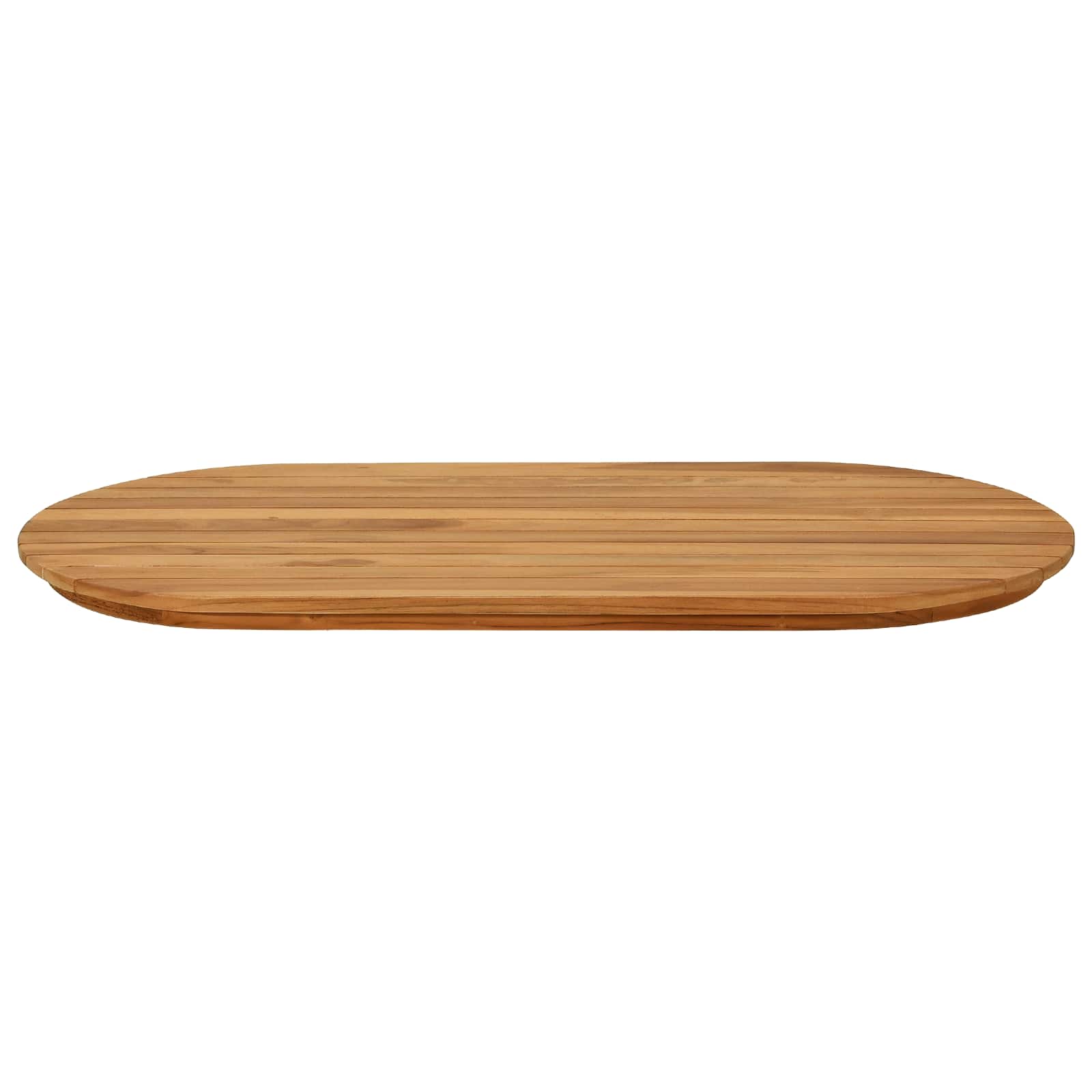 Stalo viršus 90 x 45 x 3,5 cm Ovalo Kieto teka medžio Natūrali