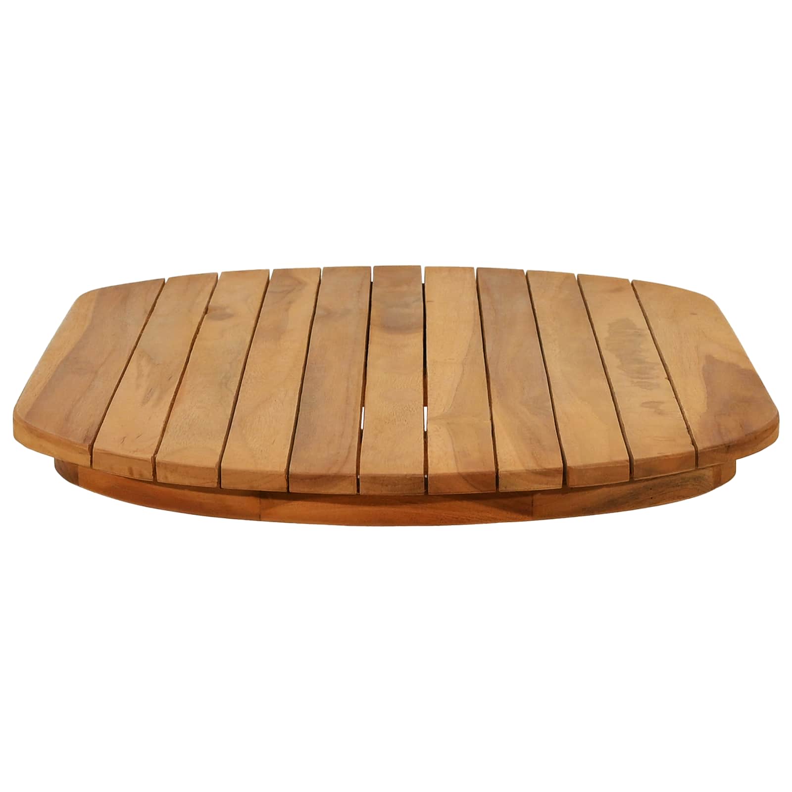 Stalo viršus 90 x 45 x 3,5 cm Ovalo Kieto teka medžio Natūrali
