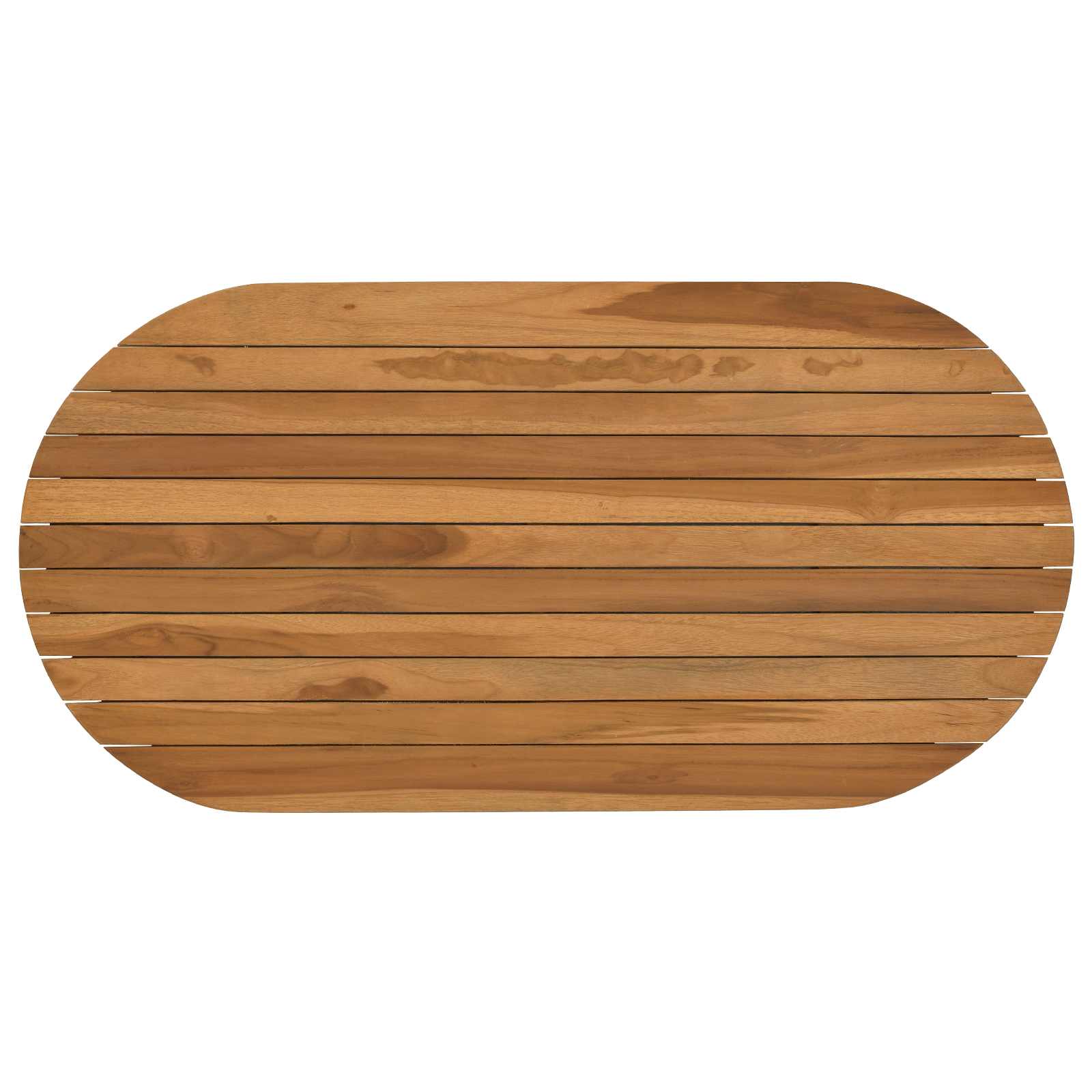 Stalo viršus 90 x 45 x 3,5 cm Ovalo Kieto teka medžio Natūrali