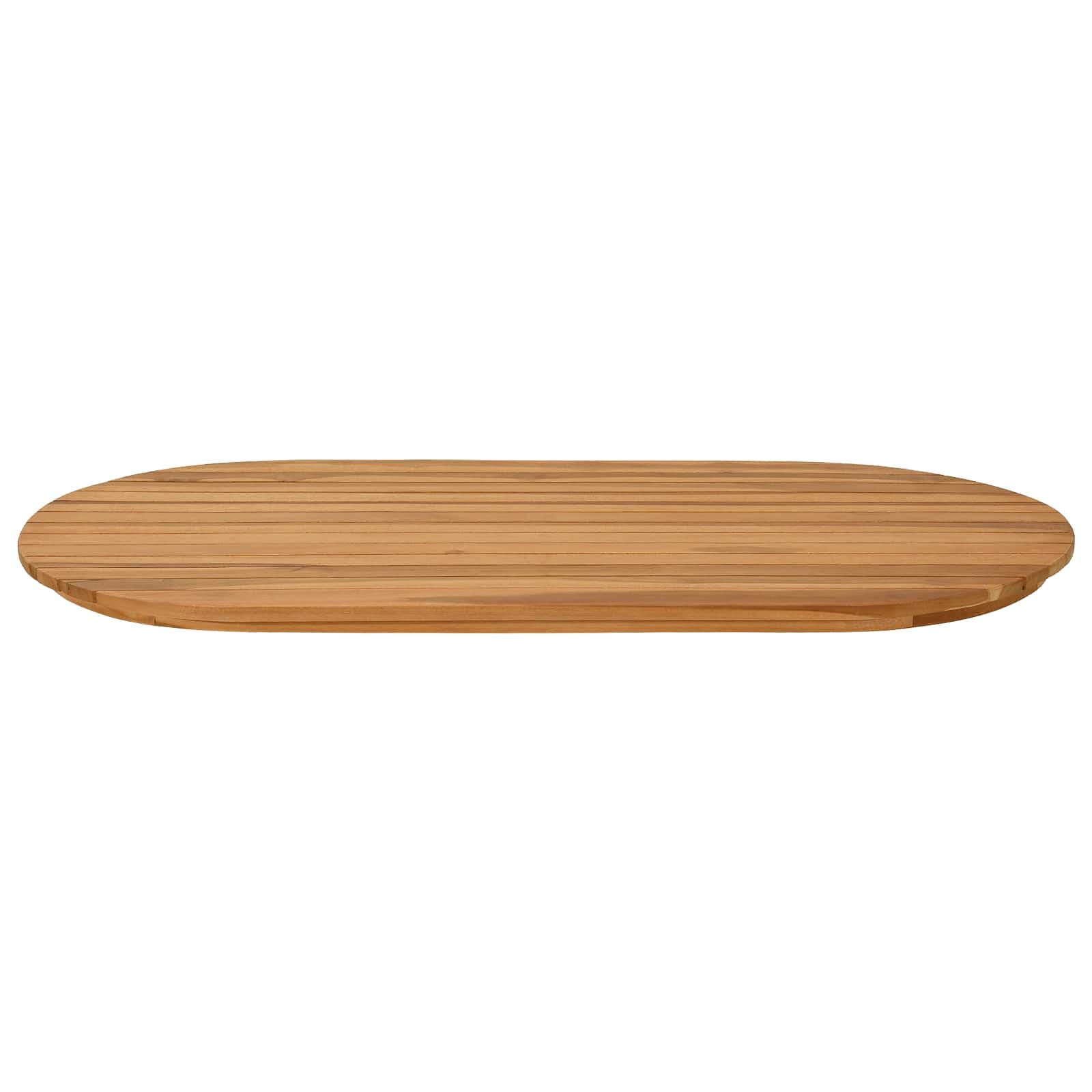Stalo viršus 100 x 50 x 3,5 cm Ovalo Kieto teka medžio Natūrali