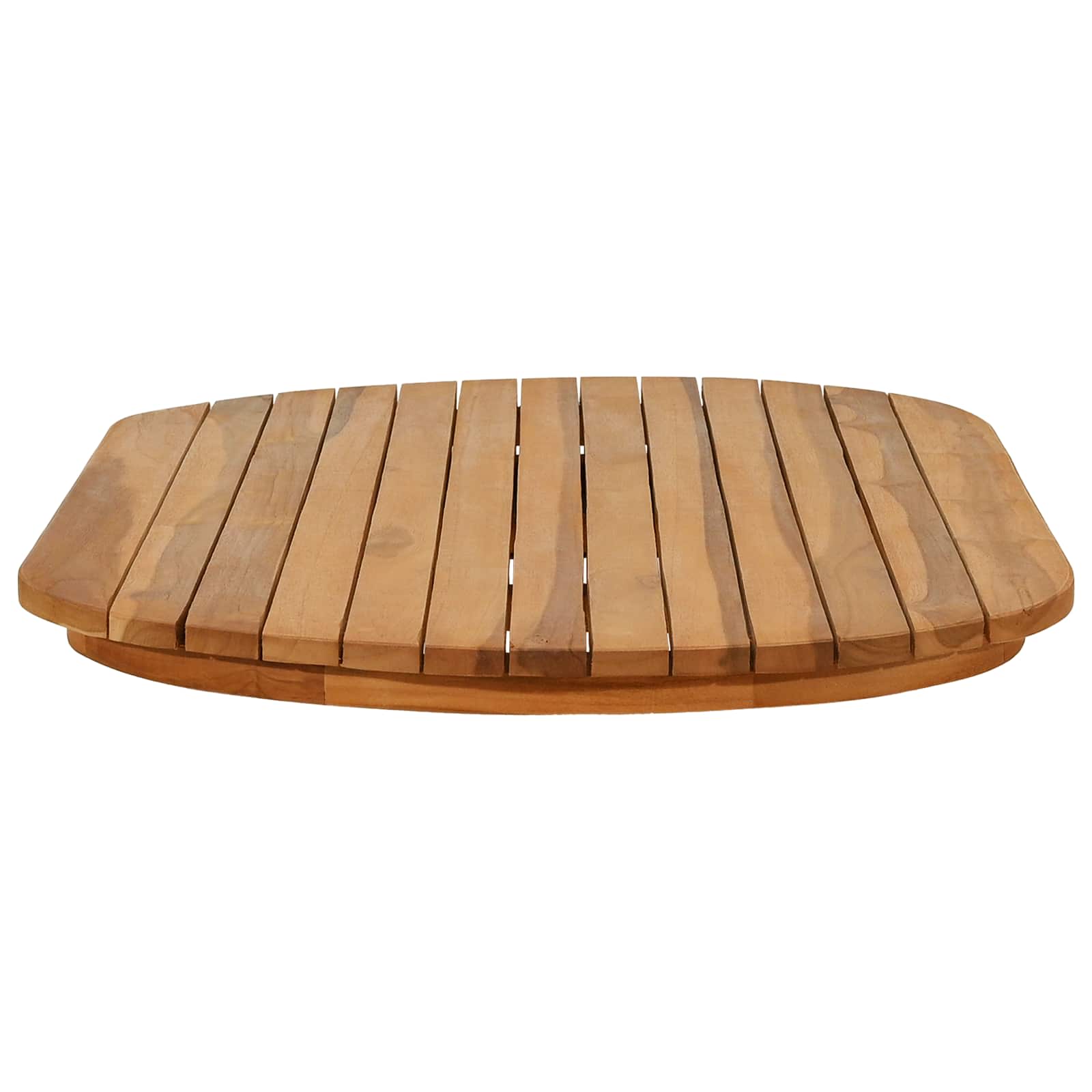 Stalo viršus 100 x 50 x 3,5 cm Ovalo Kieto teka medžio Natūrali