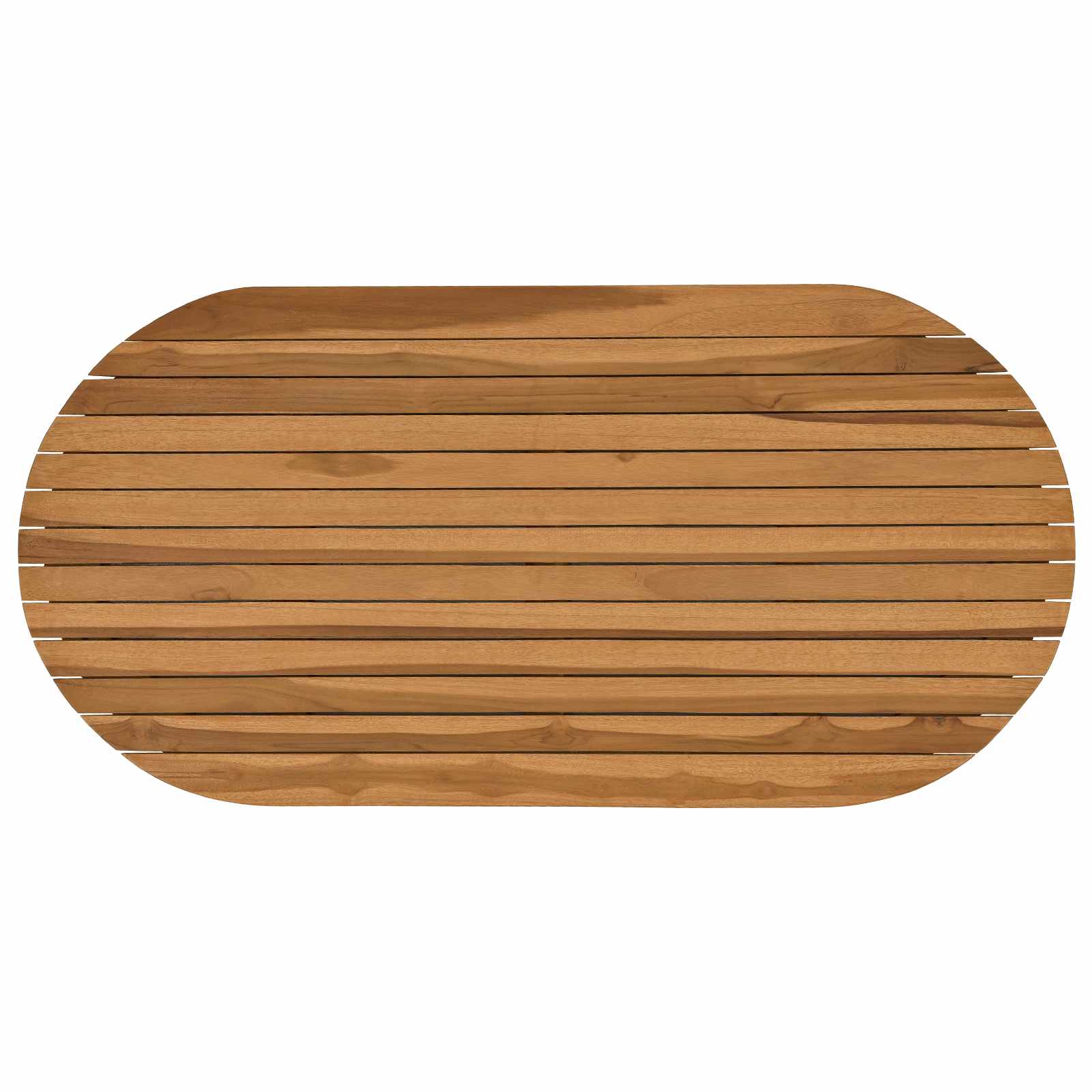 Stalo viršus 100 x 50 x 3,5 cm Ovalo Kieto teka medžio Natūrali