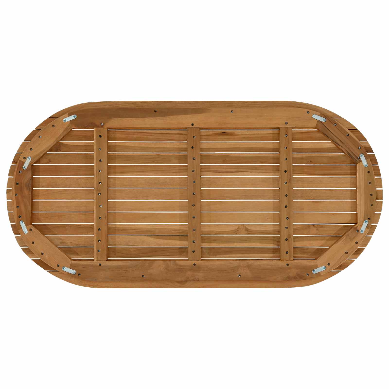 Stalo viršus 110 x 55 x 3,5 cm Ovalo Kieto teka medžio Natūrali