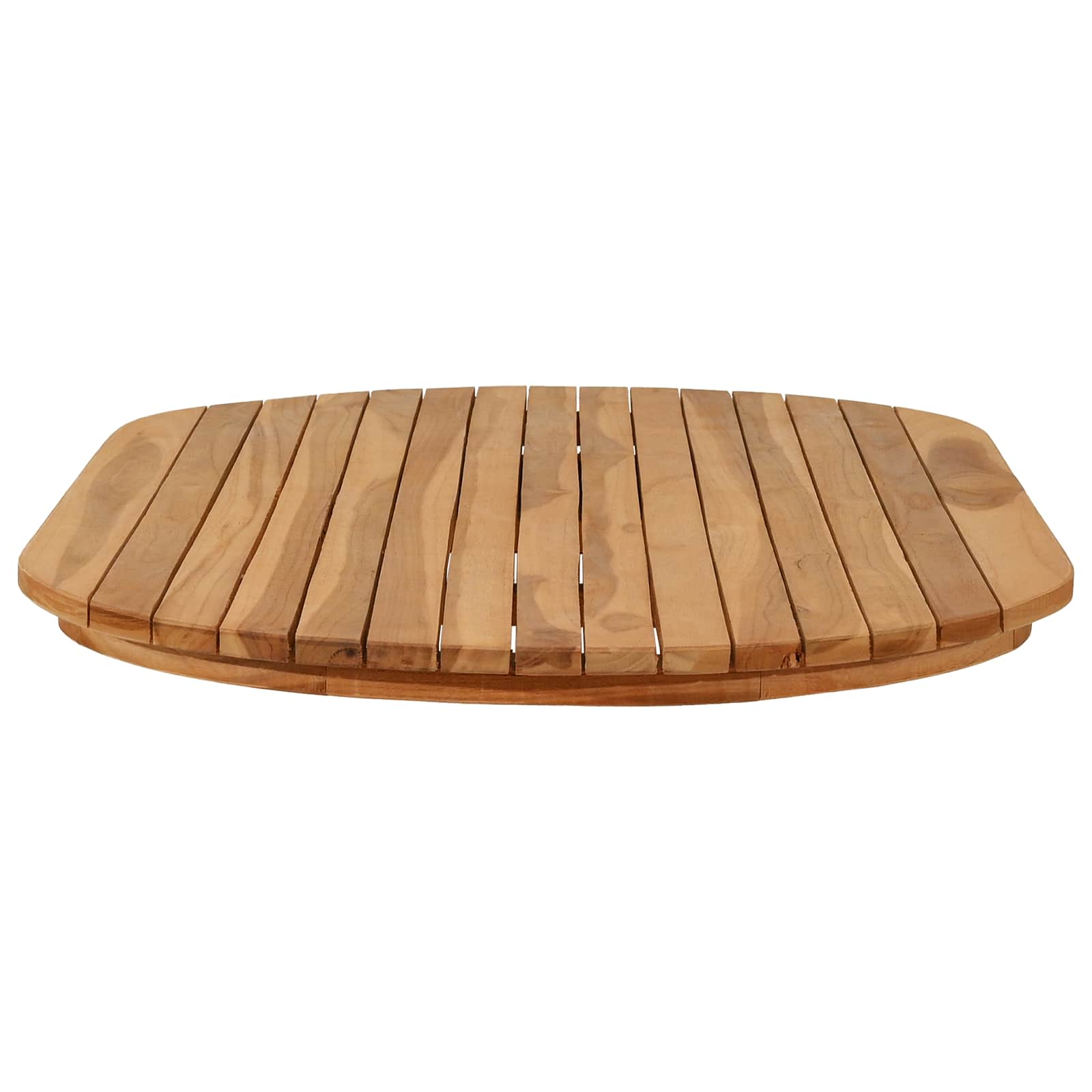 Stalo viršus 110 x 55 x 3,5 cm Ovalo Kieto teka medžio Natūrali